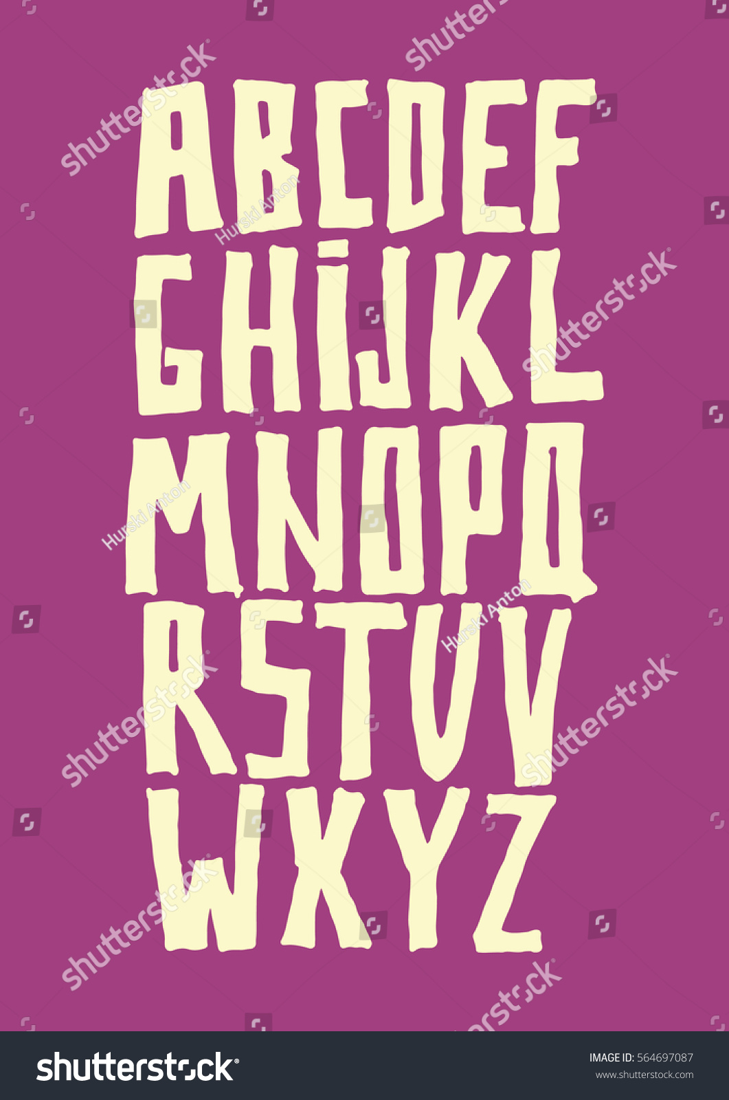 Graphic Font Your Design Hand Drawn Stock Vector Royalty Free 564697087