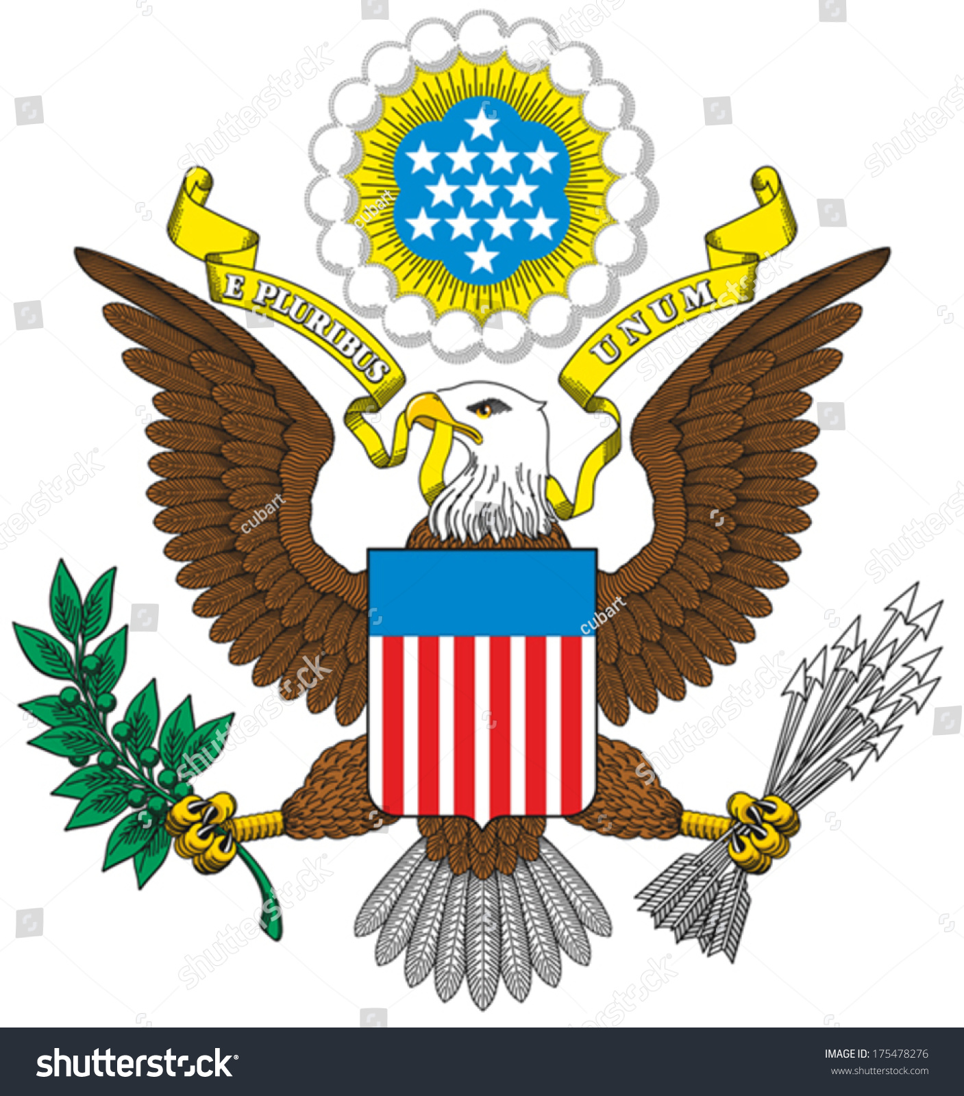 Great Seal Of The United States Stock Vector Illustration 175478276 