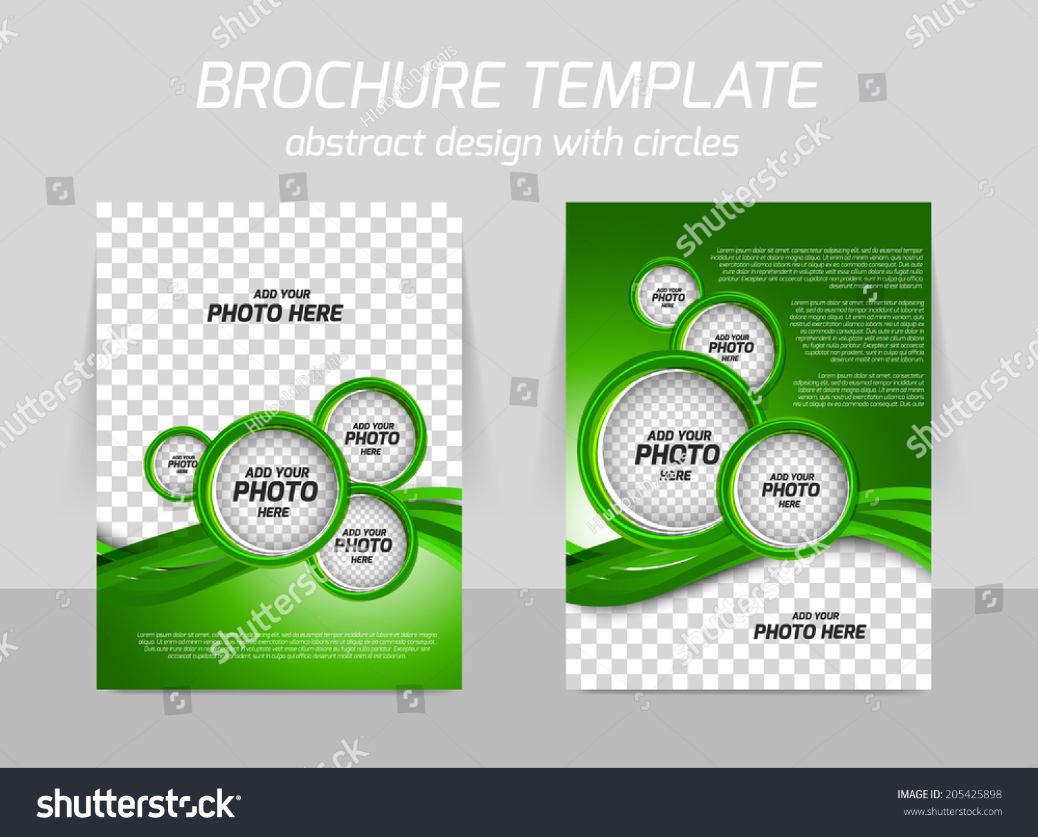 Green Brochure With Circles And Wave For Template Leaflet Booklet Design Stock Vector 1187