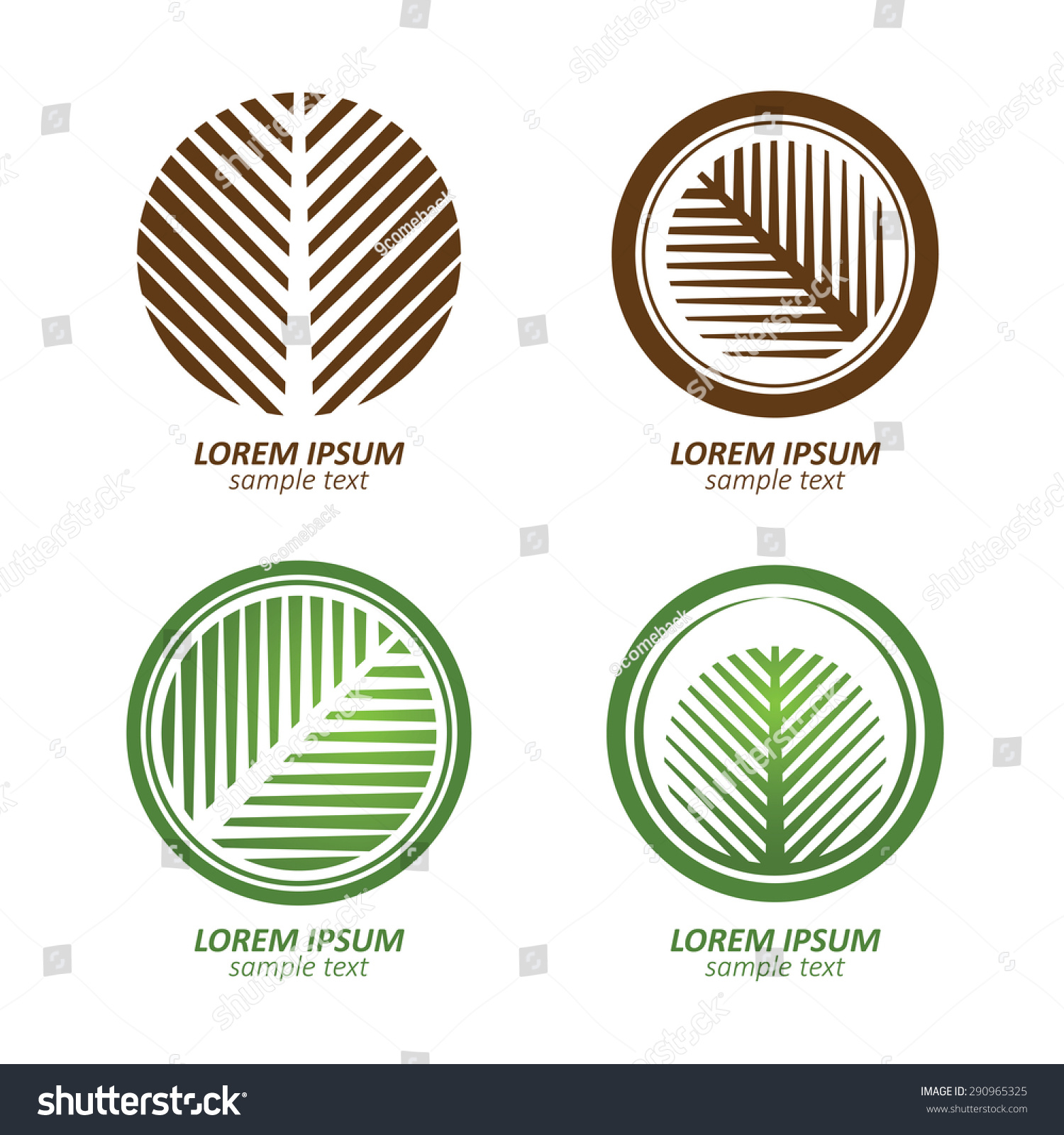 Green Circle Palm Tree Vector Logo Design Eco Concept Vector Illustration 290965325 Green Circle Tree Vector Logo Design Stock Vector 235140895
