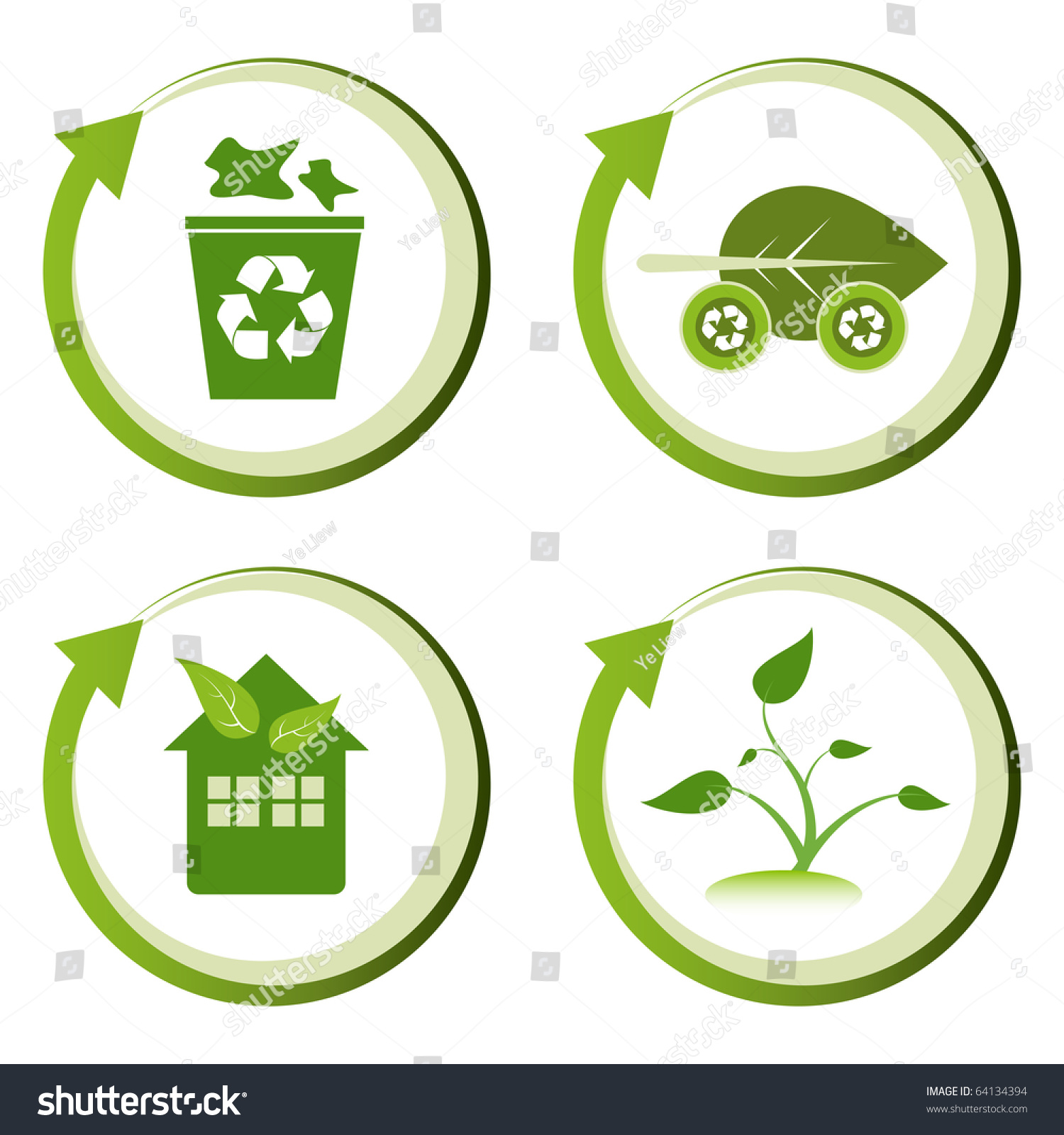 green eco friendly design concepts recycle stock vector green eco friendly design concepts recycle stock vector