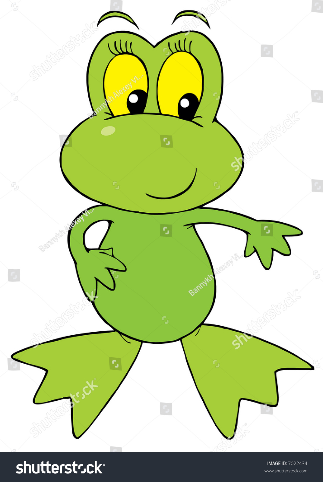 Green Frog Stock Vector 7022434 - Shutterstock