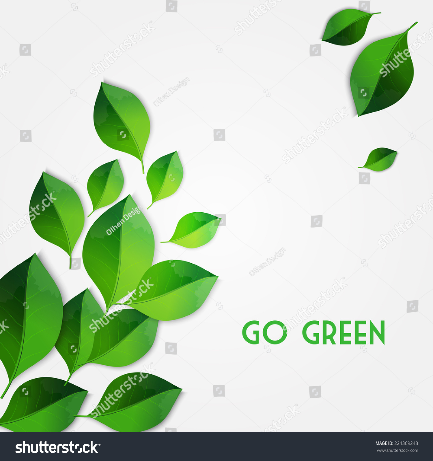Green leaves background Green leaves background