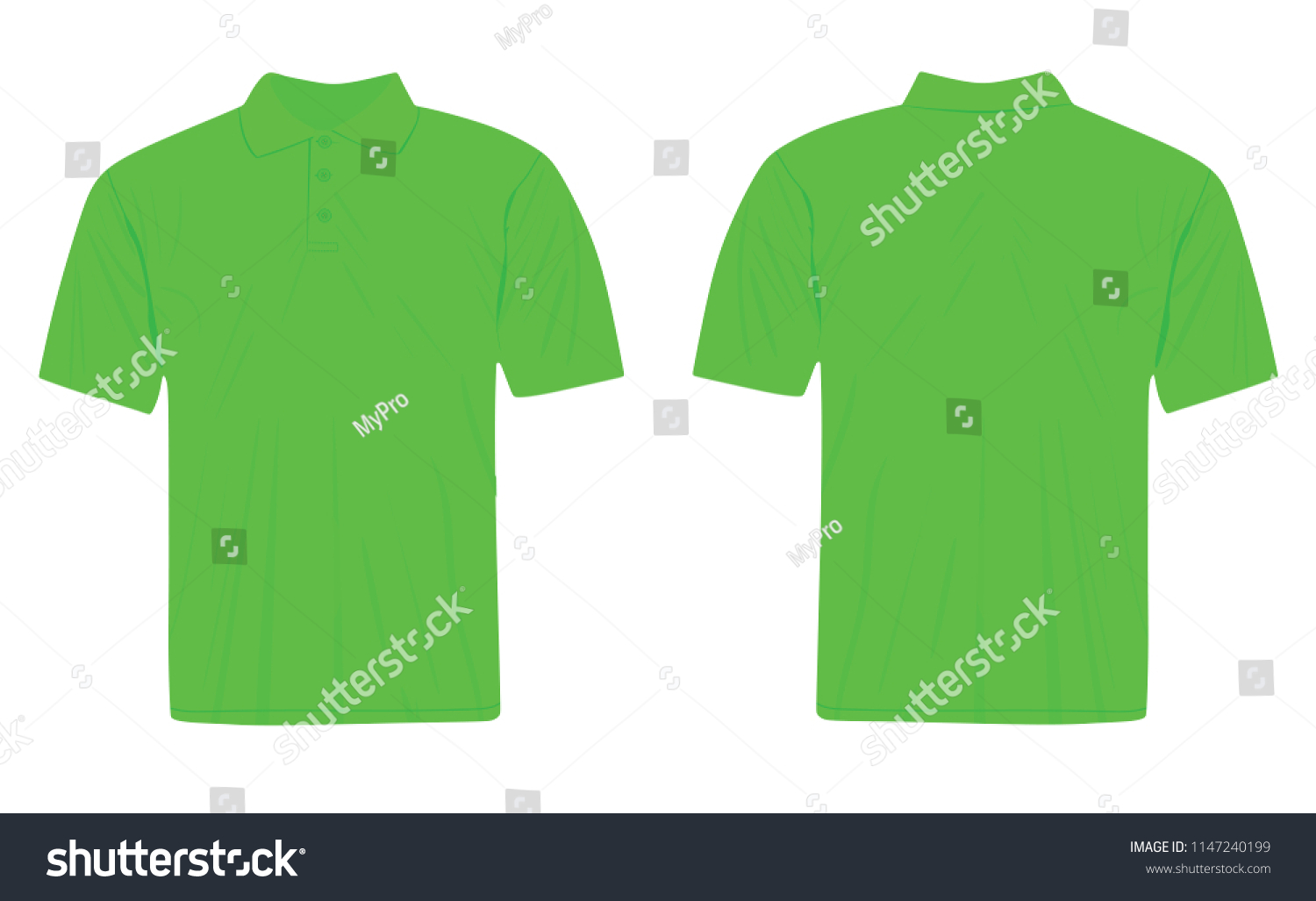 Green Polo T Shirt Vector Illustration Stock Vector Royalty Free