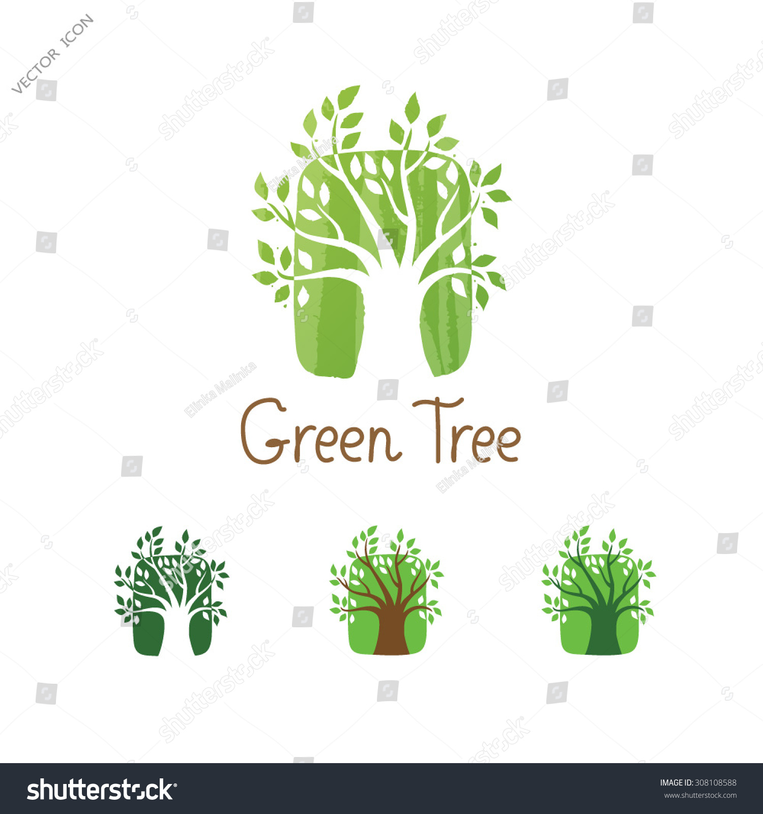 Green Tree Logo Design Template Garden Creative Concept Eco Idea Ecology Icon Stock Vector Ecology Green Icons Tree With Logo Vector Stock Vector Image 51156431