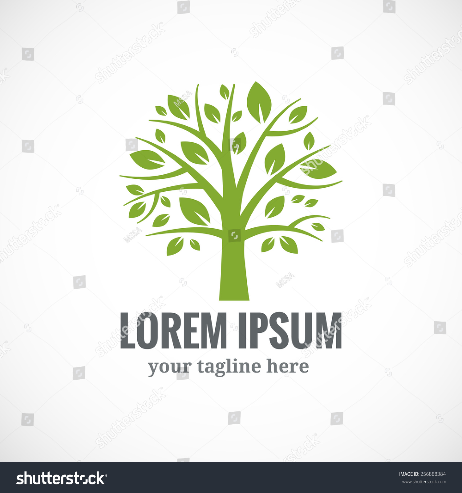 Green Tree Vector Logo Design Template Plant Nature And Ecology 256888384 Shutterstock Ecology Family Tree Logo Stock Vector Illustration Of Biology 91037689