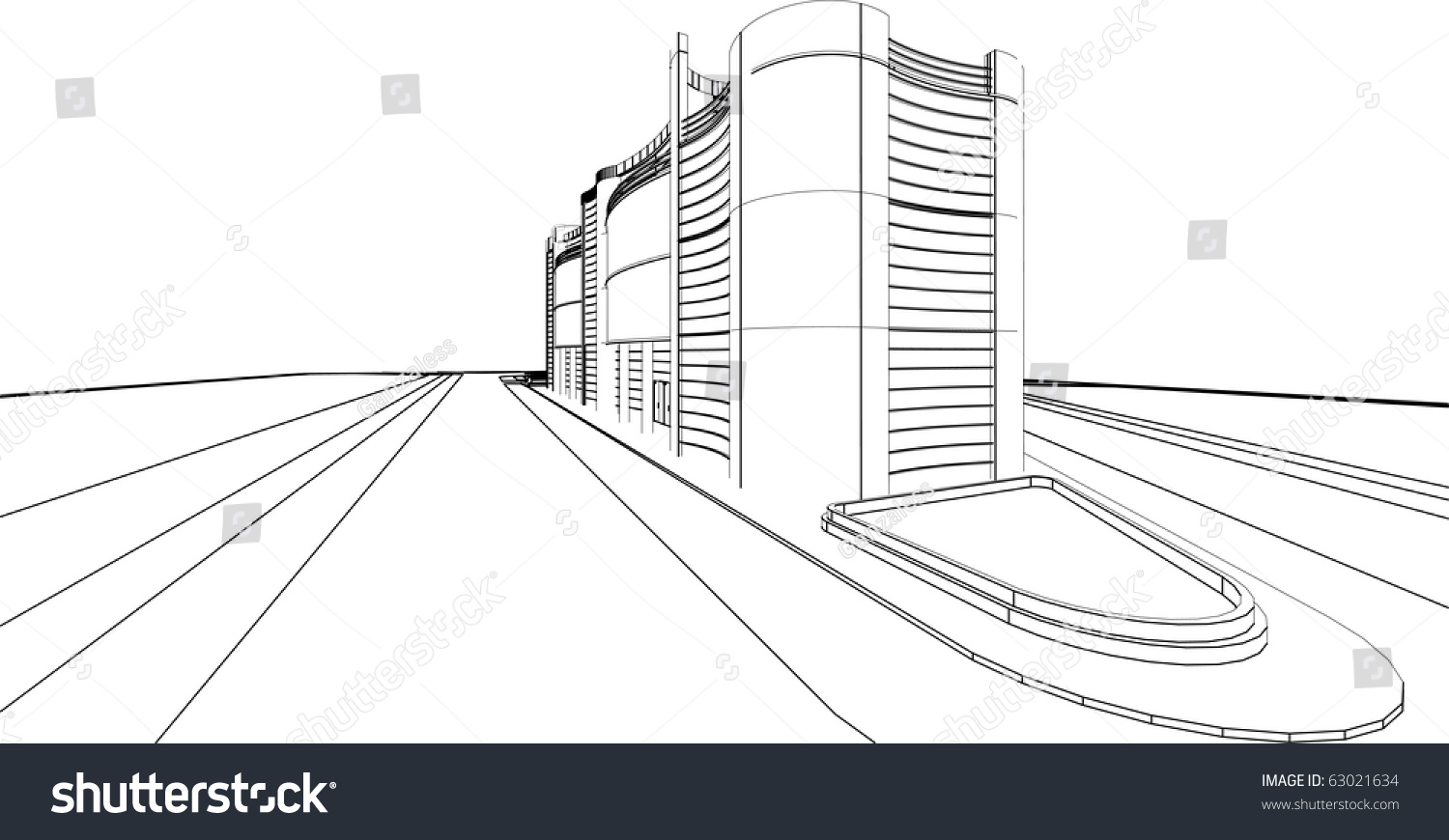 Grey City Stock Vector Illustration 63021634 : Shutterstock