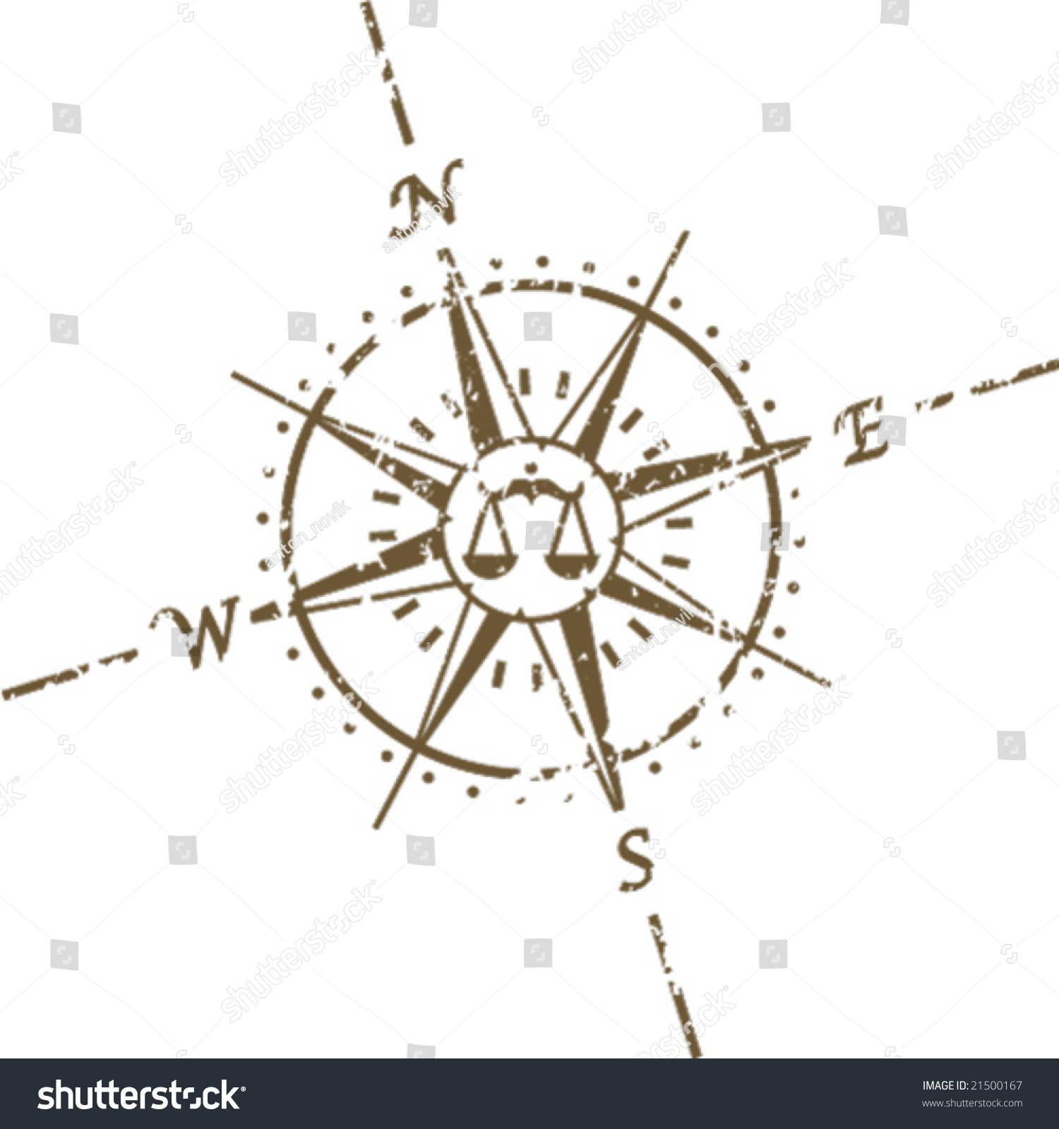 Grunge Libra Compass Tattoo Vector - 21500167 : Shutterstock