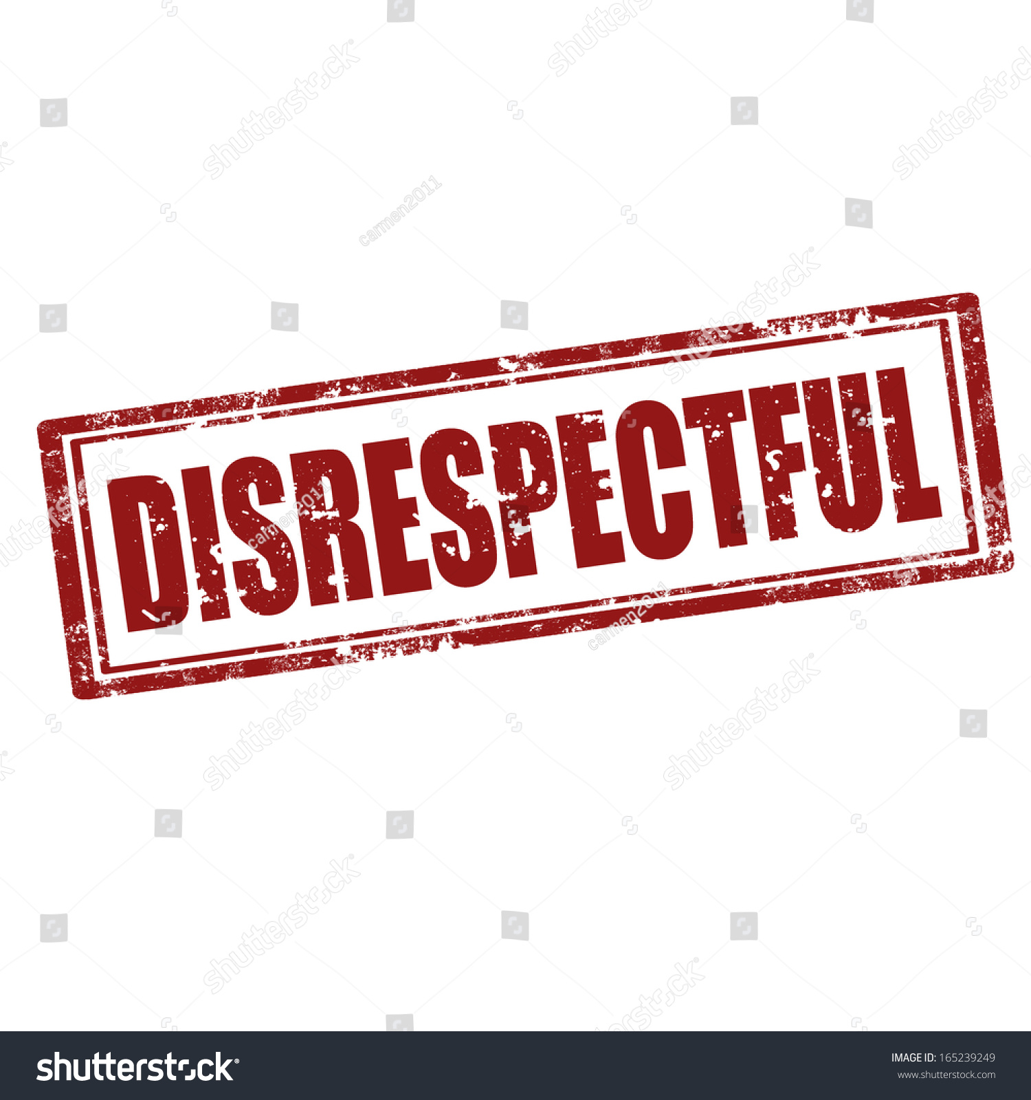 Grunge Rubber Stamp Word Disrespectfulvector Illustration Stock Vector