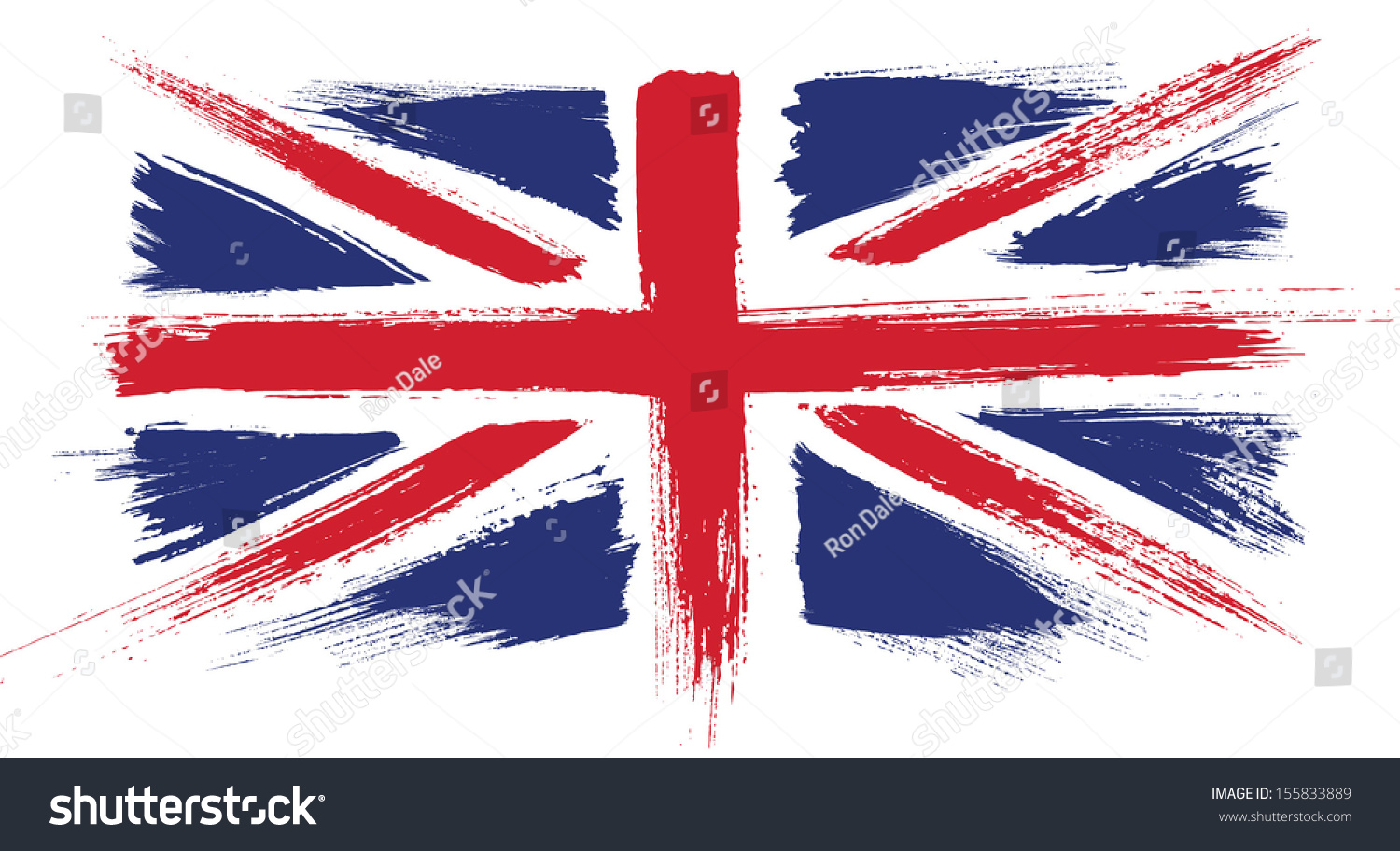 Grunge Uk Flag Painted Uk Flag Stock Vector Illustration