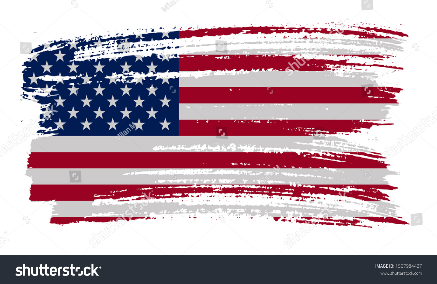 Grunge United States America Flagvector Usa Stock Vector Royalty Free