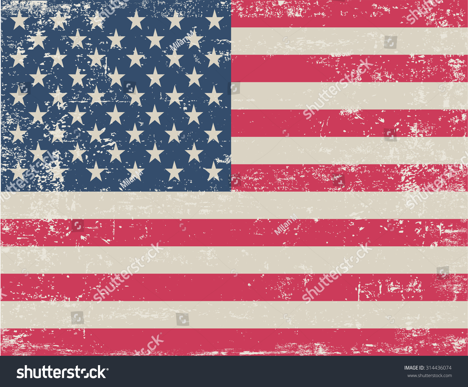 Grunge Usa Flagamerican Flag Grunge Texturevector Stock Vector Royalty