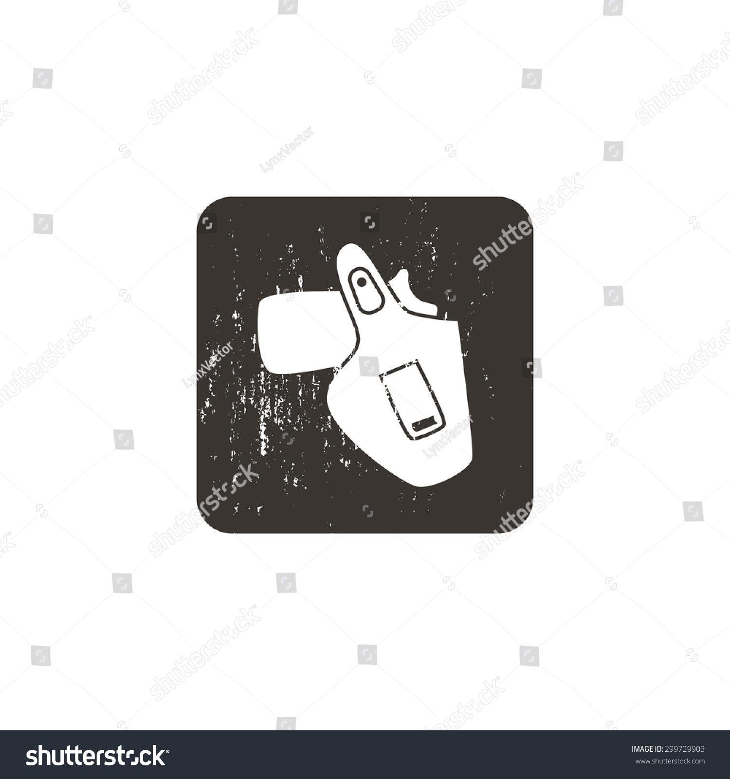 Gun In The Holster Stock Vector Illustration 299729903 : Shutterstock