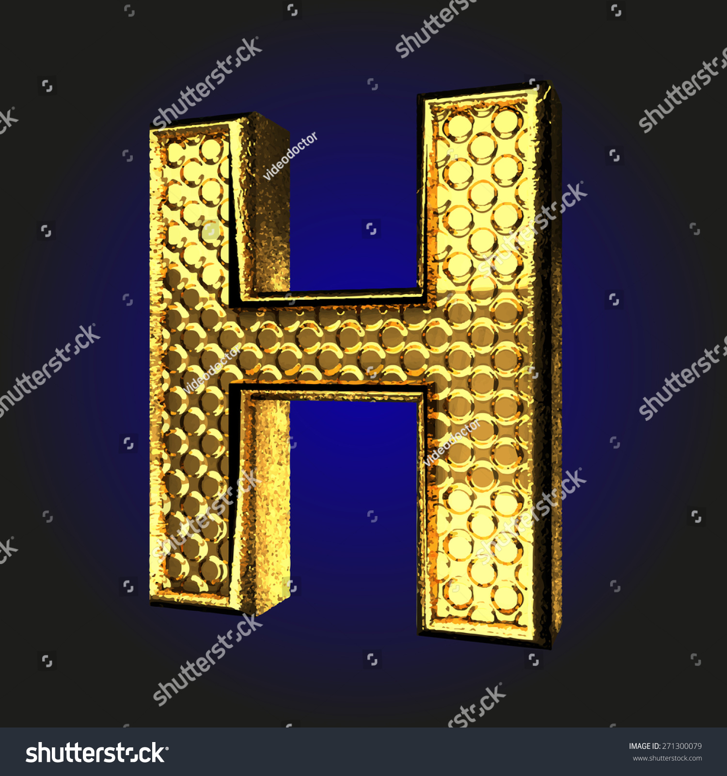 H Golden Letter Stock Vector Royalty Free Shutterstock