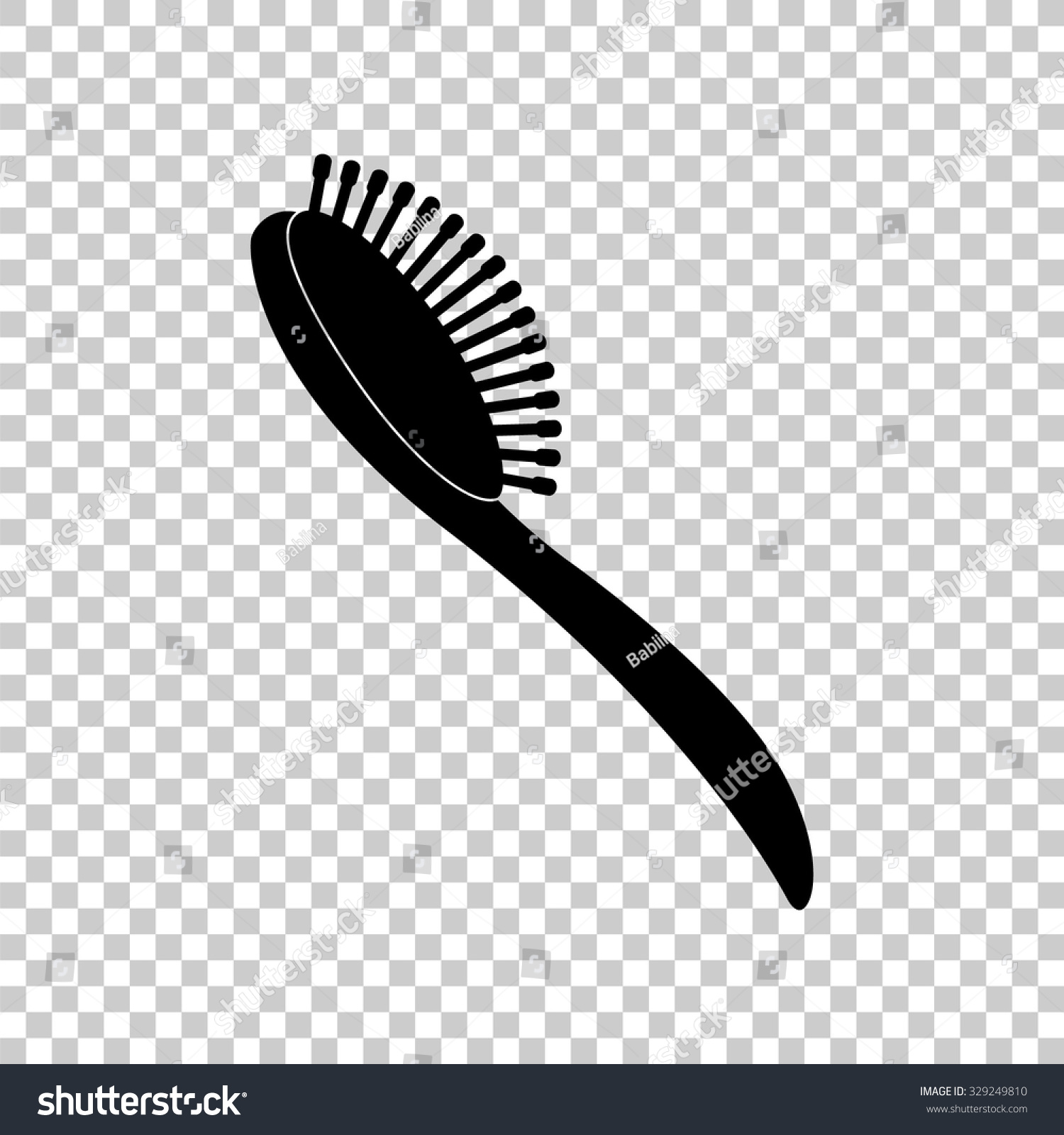 hair brush clipart black and white - photo #48
