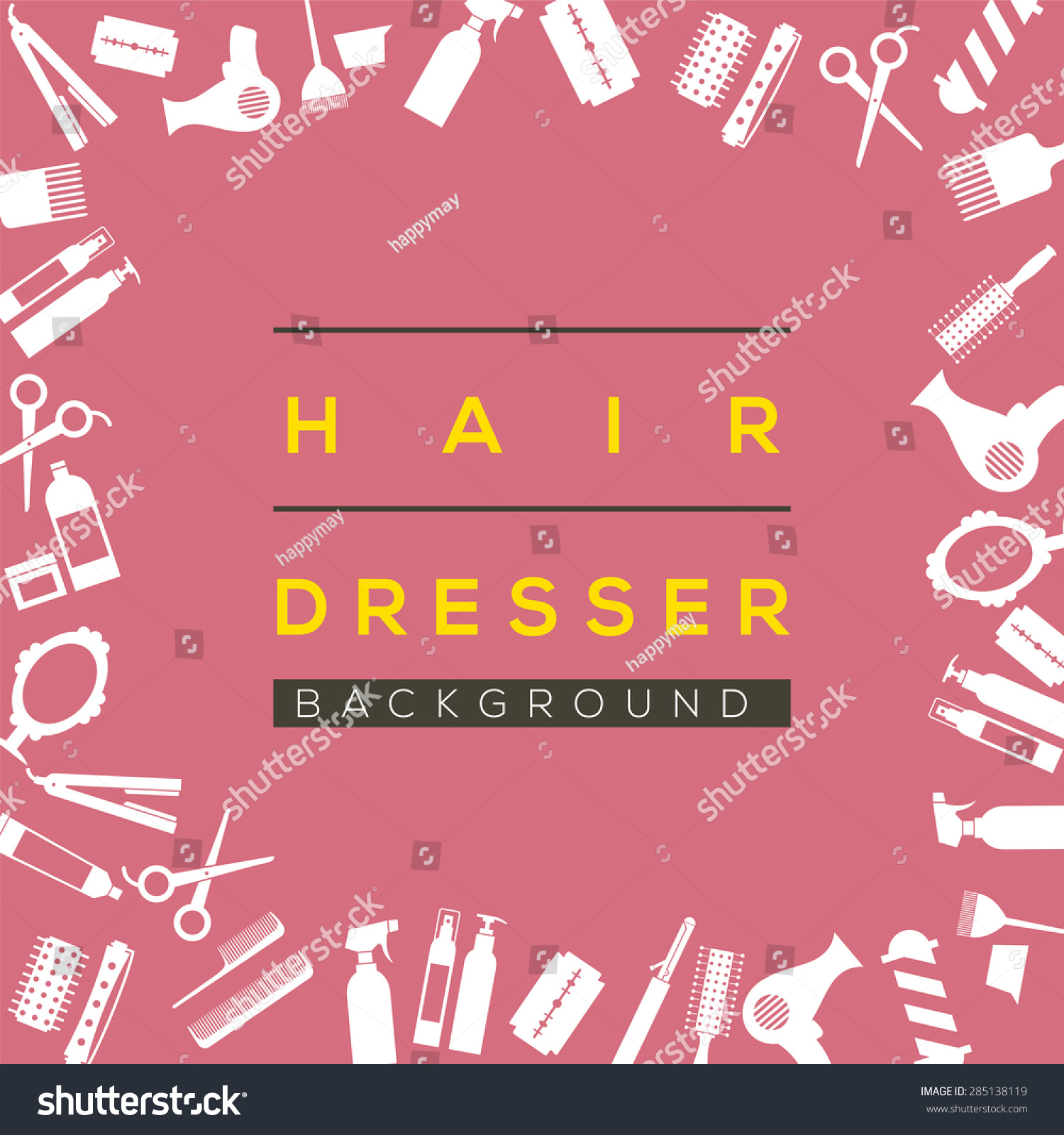 Hair Dresser Background Vector Illustration - 285138119 : Shutterstock