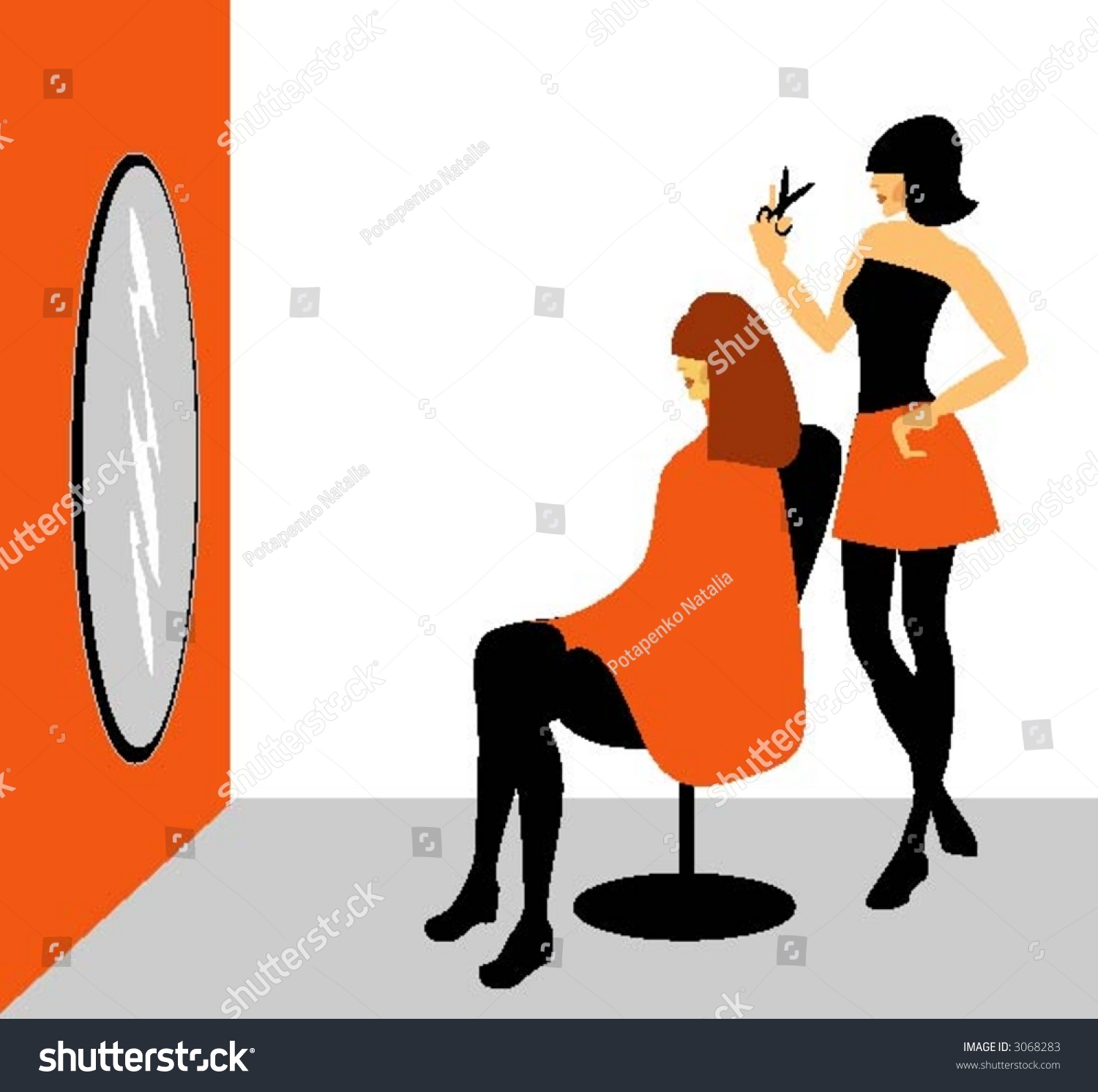 Hairdresser Stock Vector Illustration 3068283 : Shutterstock