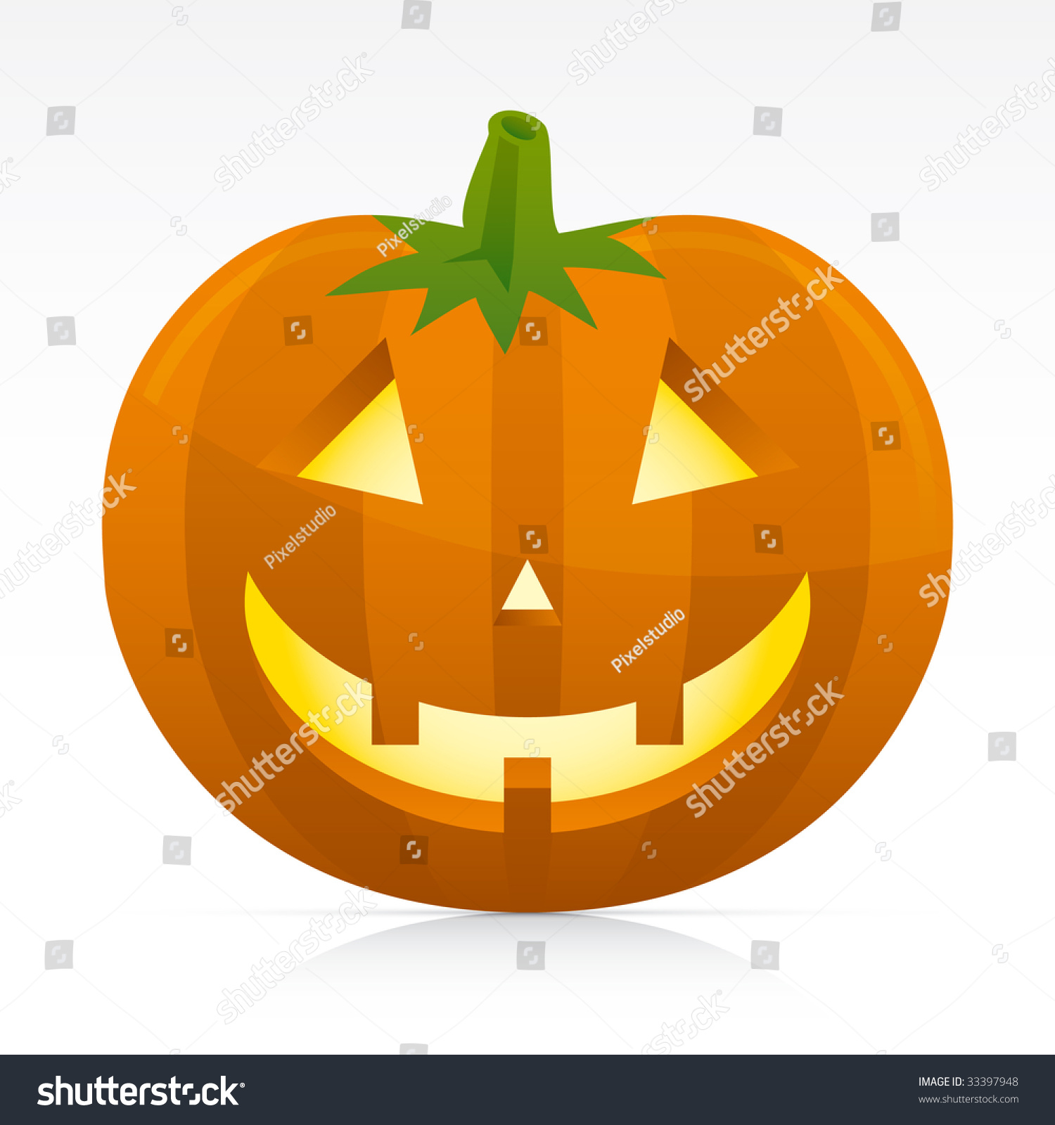 Halloween Pumpkin. Vector In Adobe Illustrator Eps For Multiple Applications.  33397948 
