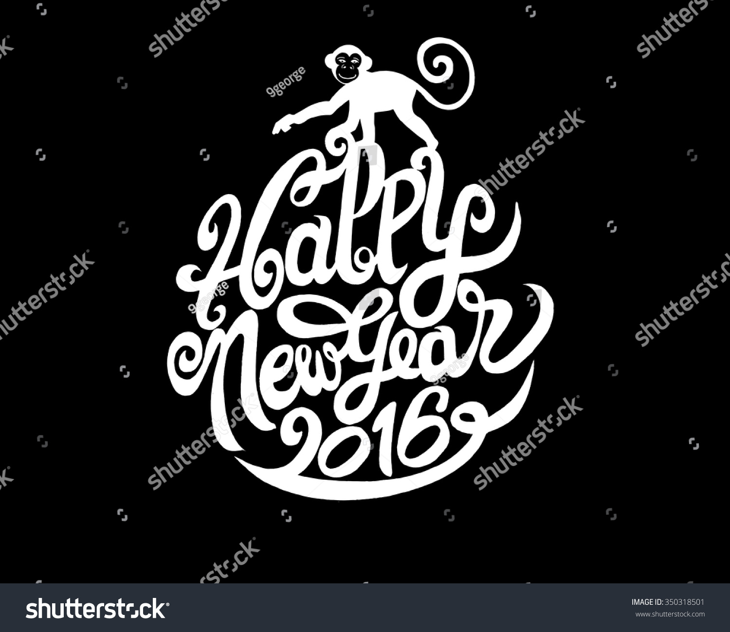 Hand Drawing Doodle Of Happy New Year. Vector Illustration. - 350318501