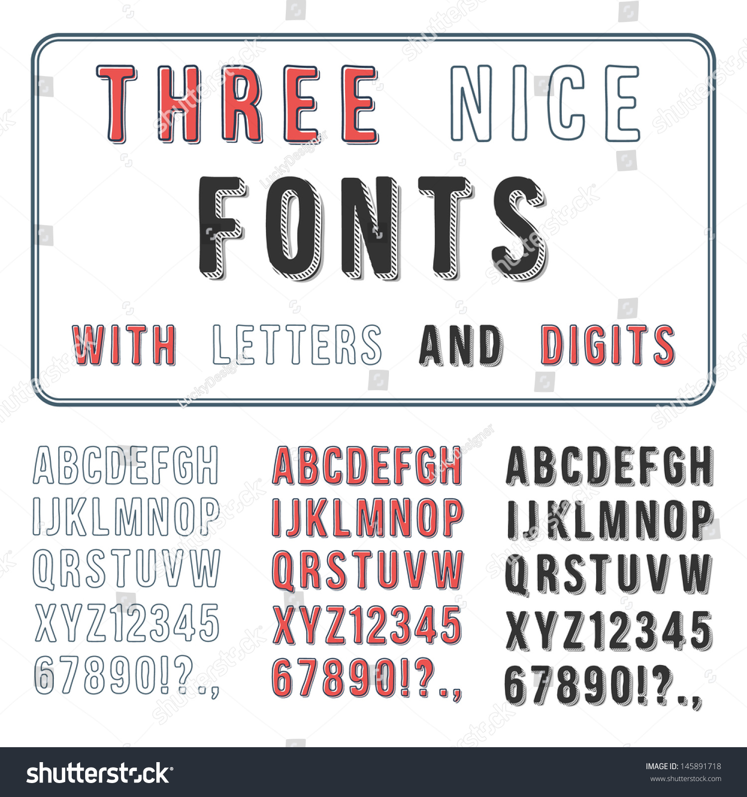 Hand Drawn Font Set Handwriting Alphabet Abc Vector Image