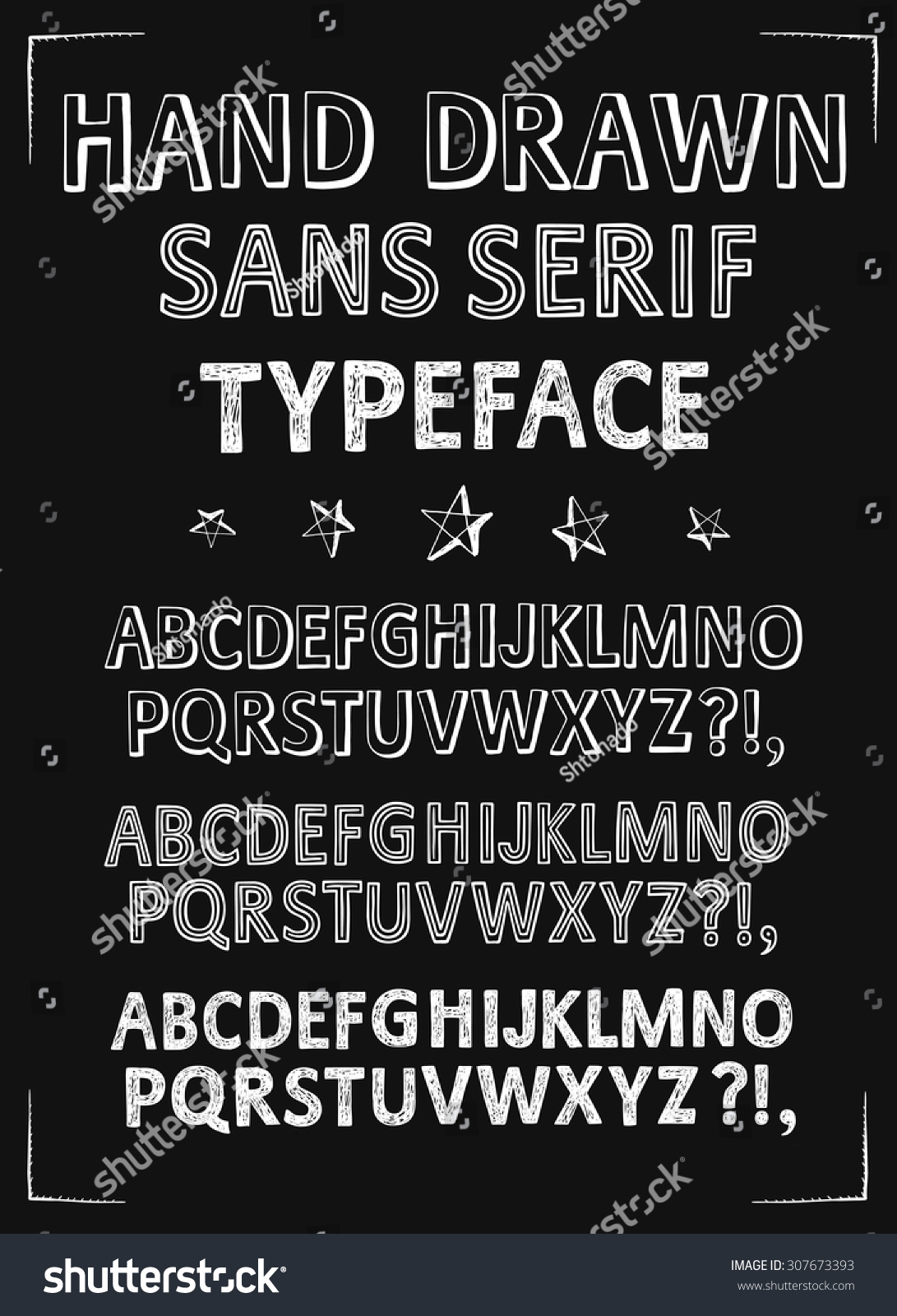 Hand drawn sans-serif vector ABC letters set Different comic sketched font for your design Hand drawn sans-serif vector ABC letters set Different comic sketched font for your design