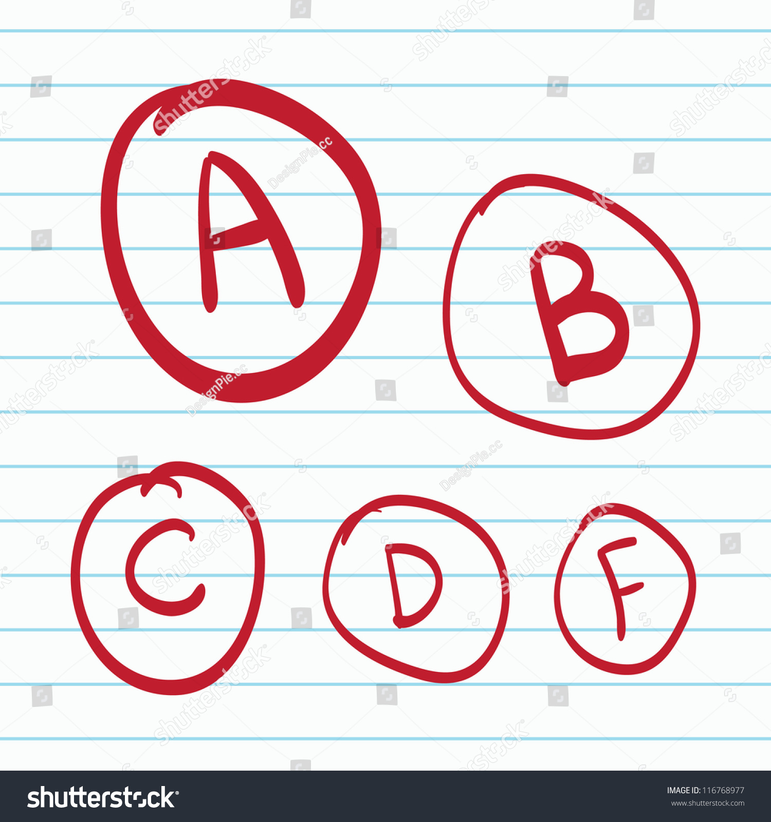 Hand Drawn Vector Grades - 116768977 : Shutterstock