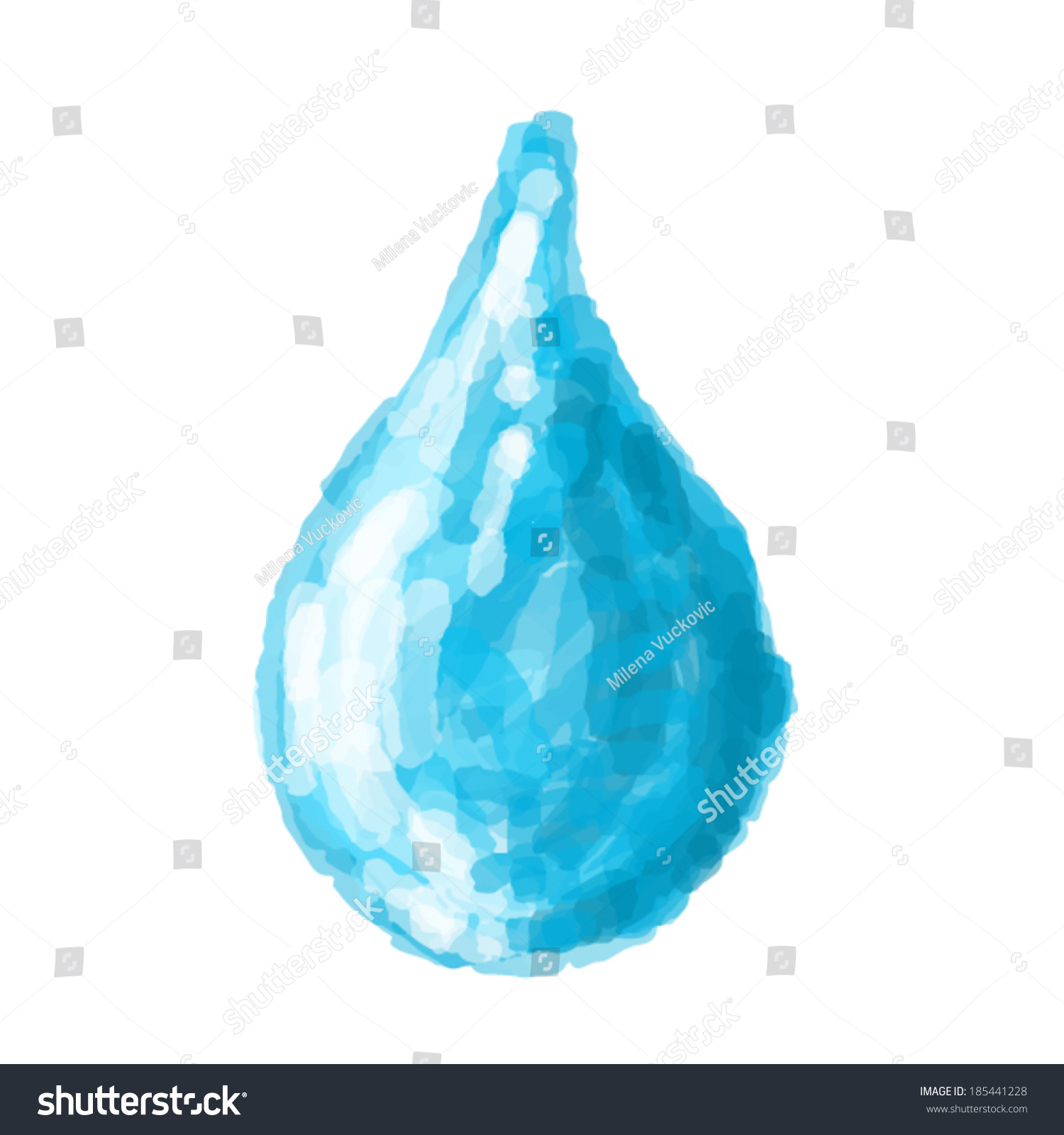 Hand Drawn Water Drop Stock Vector Illustration 185441228 : Shutterstock