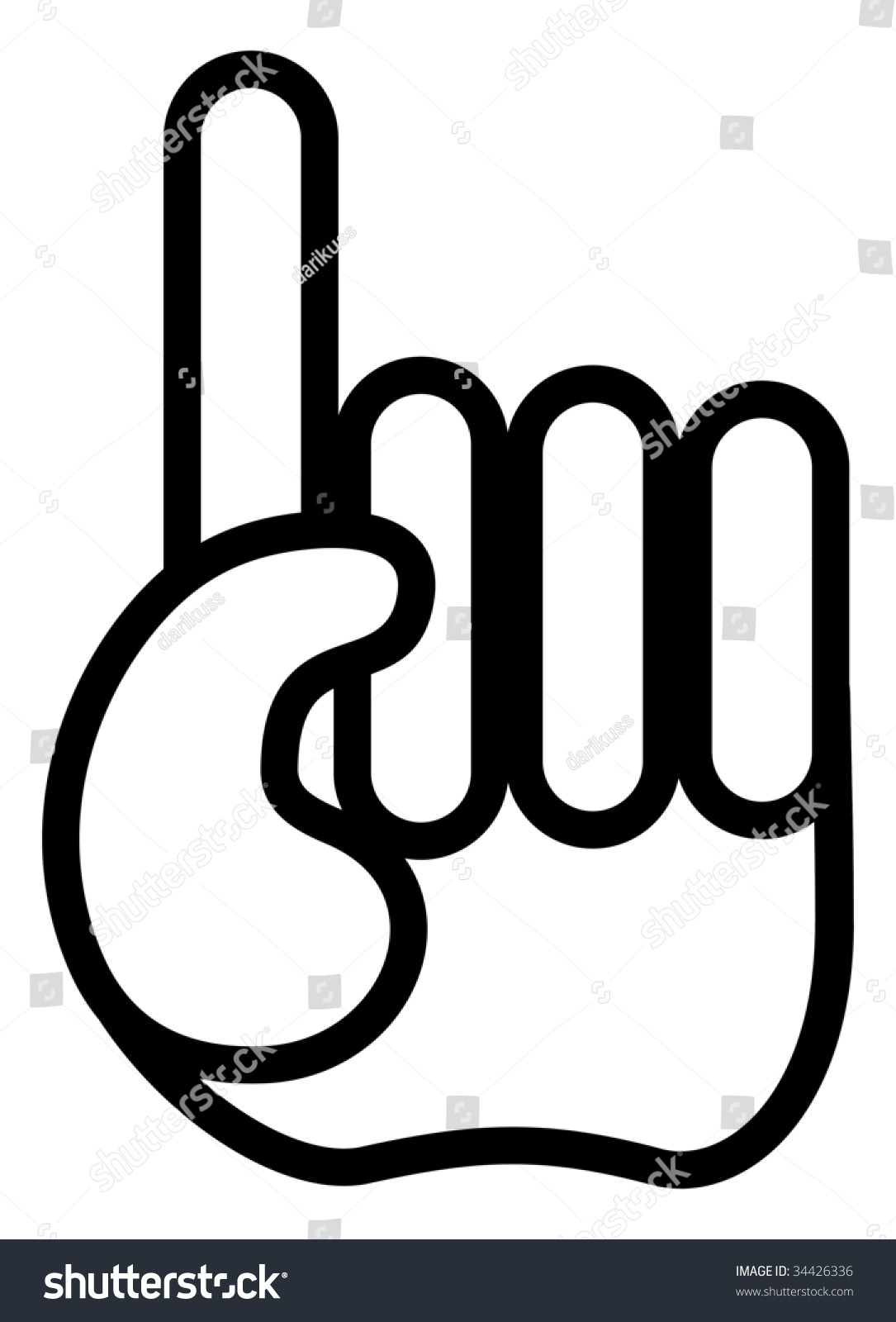 Hand Forefinger Gesture Vector   34426336 : Shutterstock