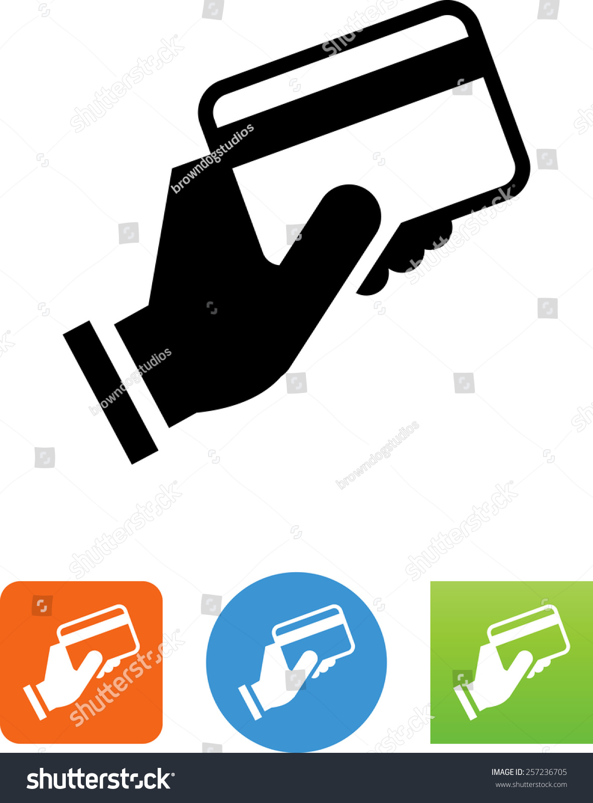 Hand Holding Credit Card Icon Stock Vector Shutterstock