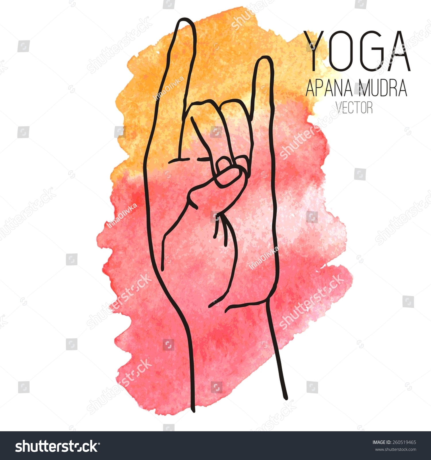 hand mudra drawing