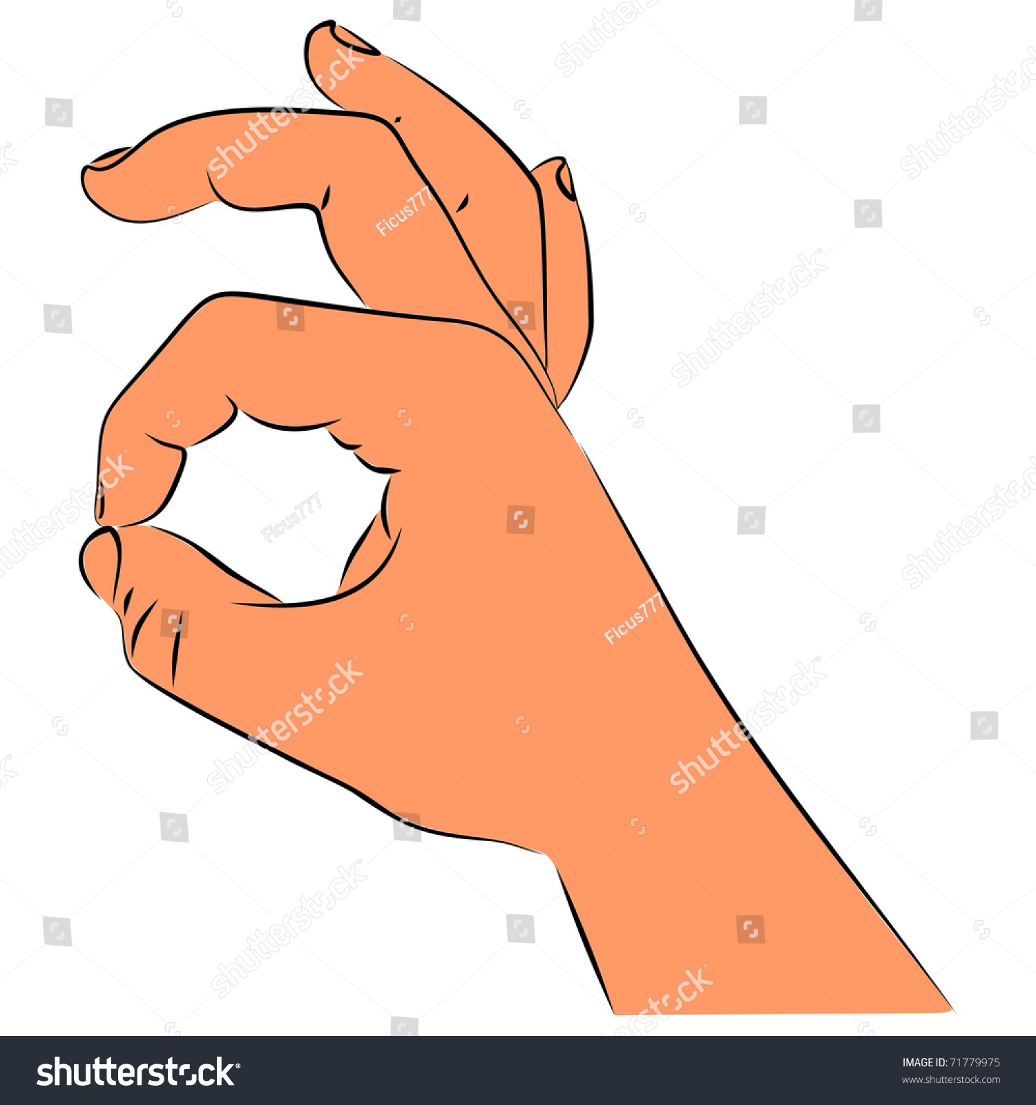 Hand Vector - 71779975 : Shutterstock