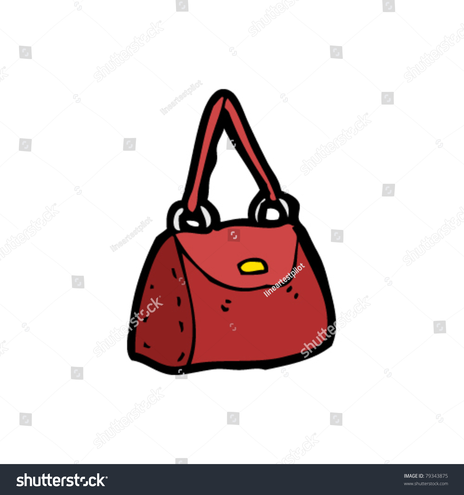 Handbag Cartoon Stock Vector Illustration 79343875 : Shutterstock
