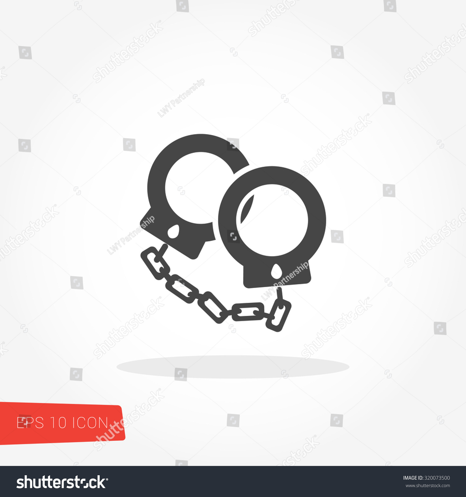 Handcuffs Icon Stock Vector Illustration 320073500 : Shutterstock