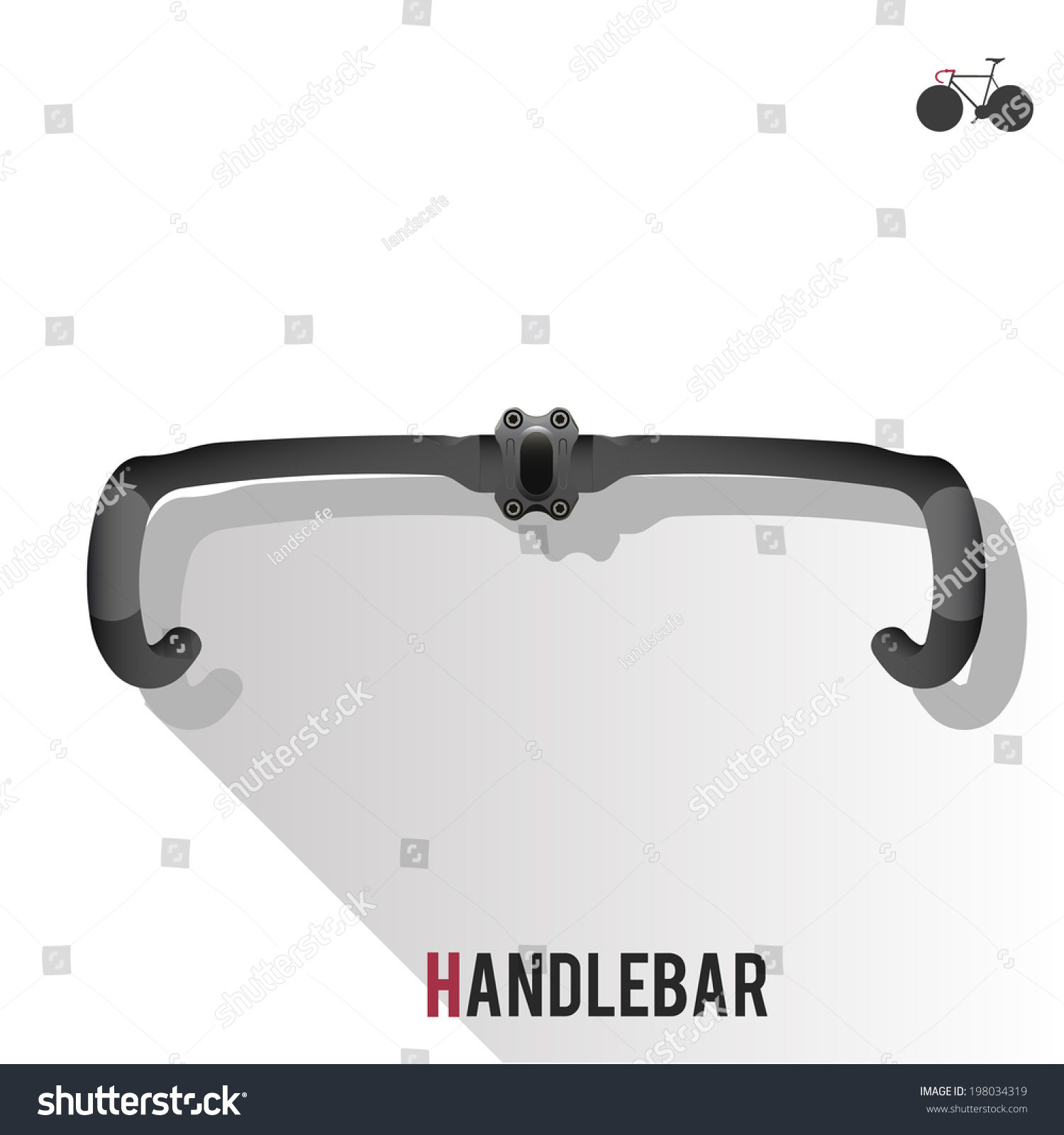 Handlebar Stock Vector Illustration 198034319 : Shutterstock