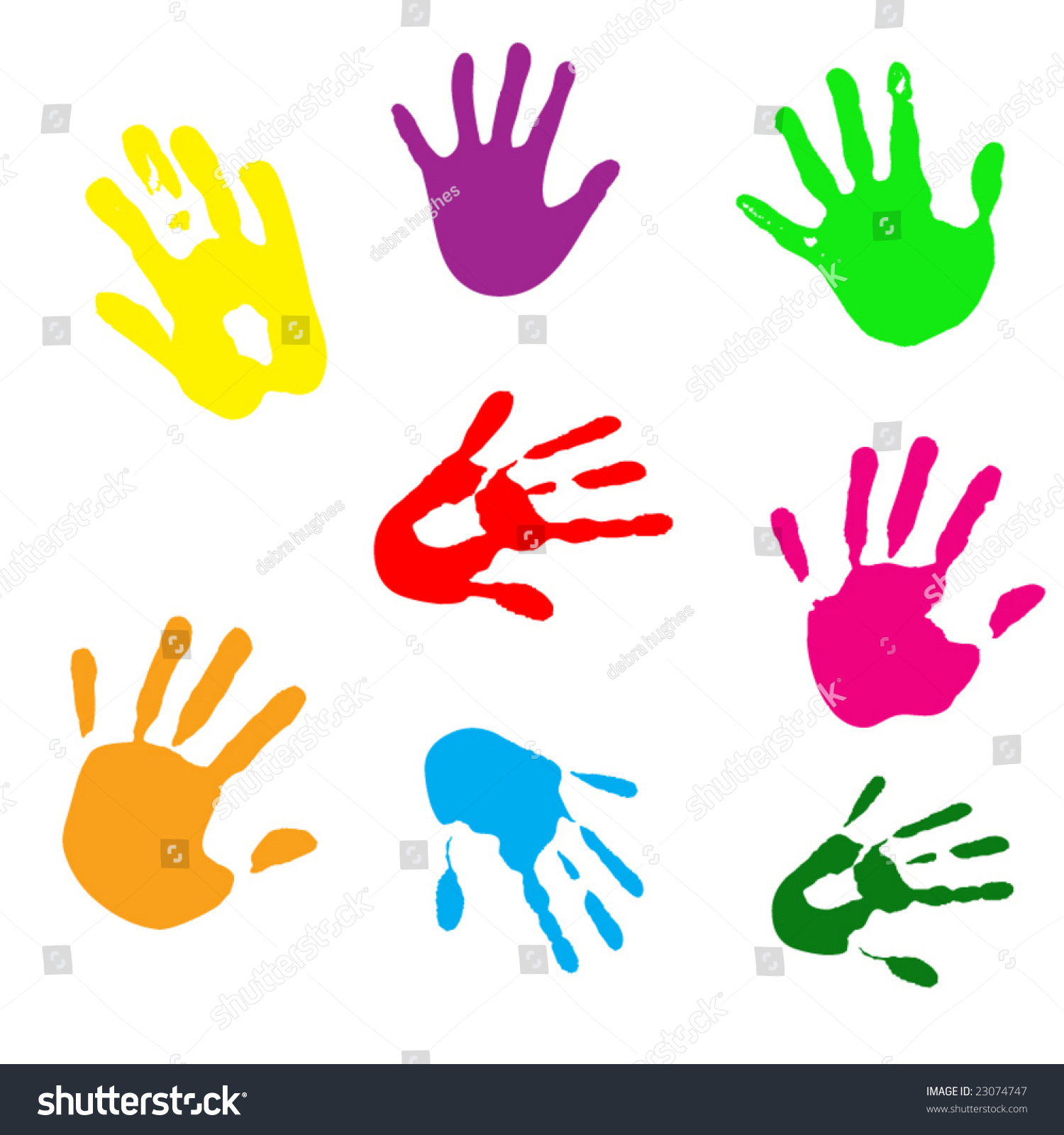 Handprints Stock Vector Shutterstock