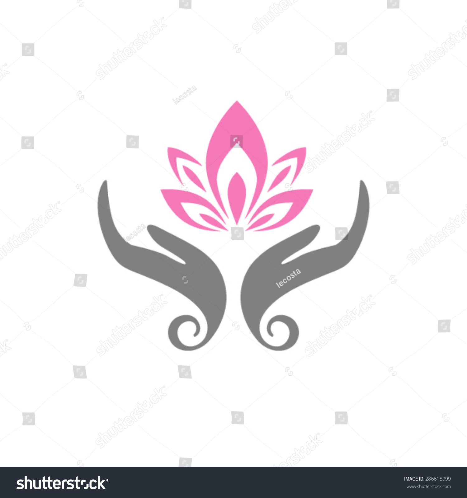 Hands Care Lotus Hands Holding Lotus Stock Vector 286615799 Shutterstock 