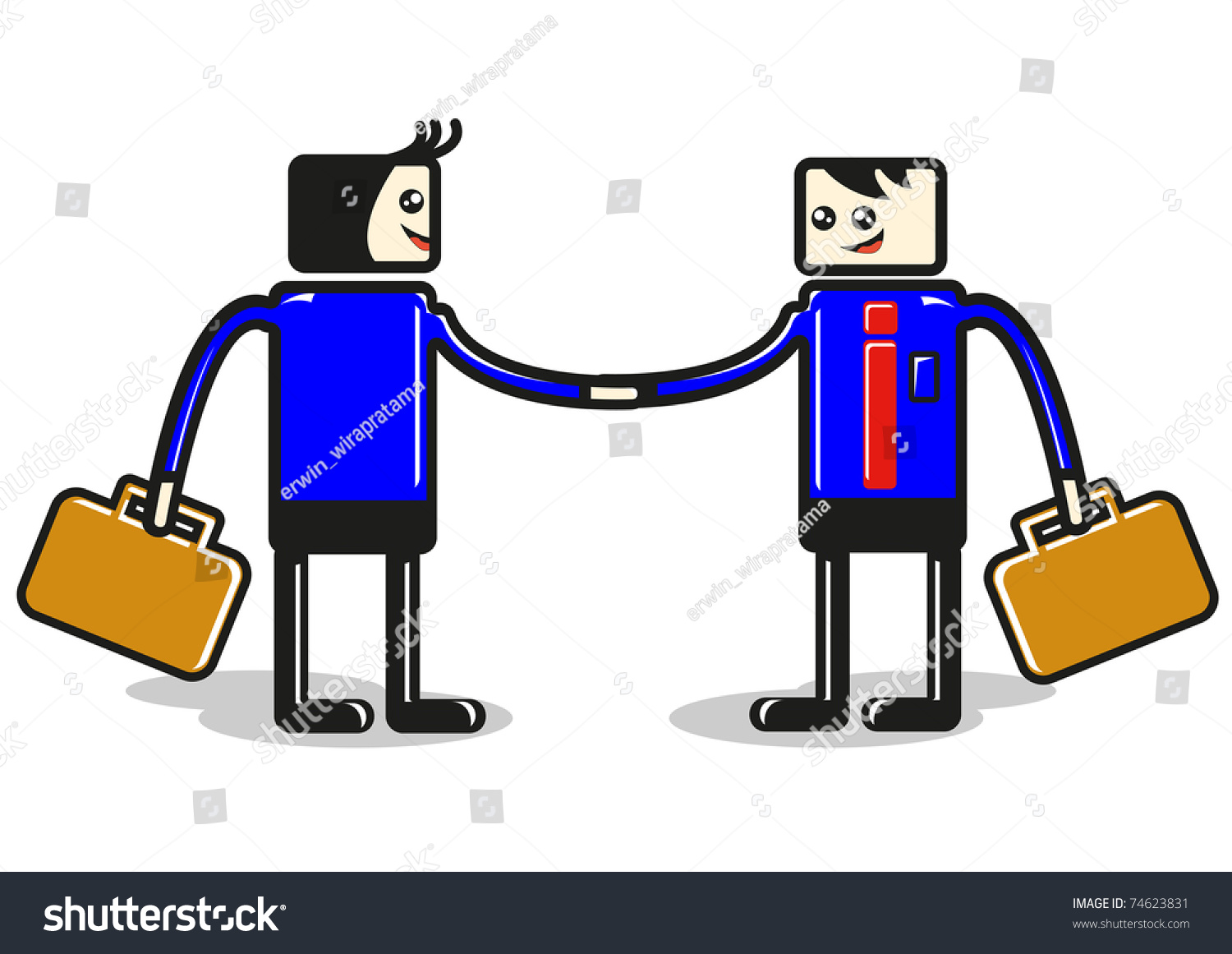 Handshake By Vector Stock Vector 74623831 - Shutterstock