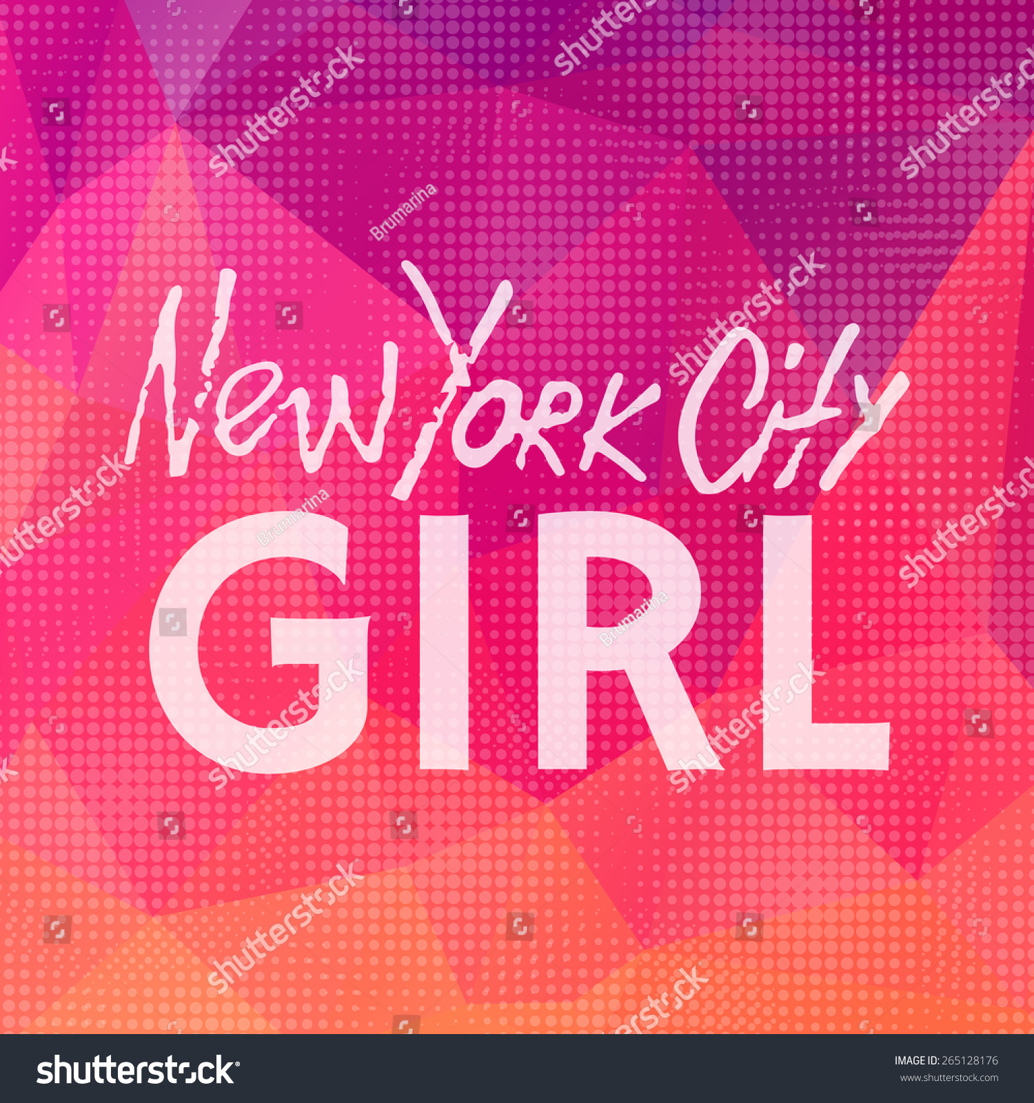 Handwritten Phrase New York City Girl Hand Drawn Tee Graphic Typographic Print Poster T Shirt 0684