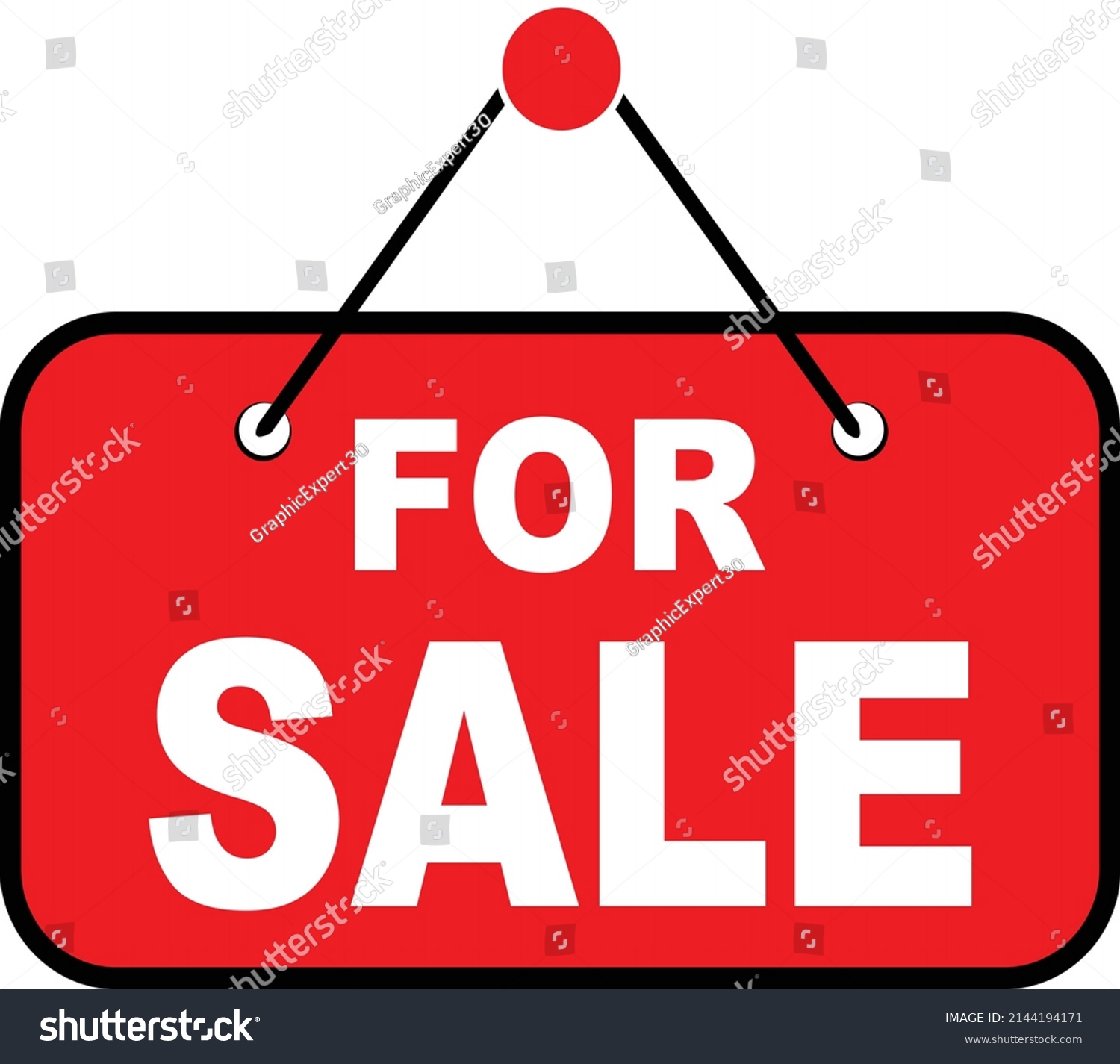 Hanging Door Sign Board Text Sale Stock Vector Royalty Free