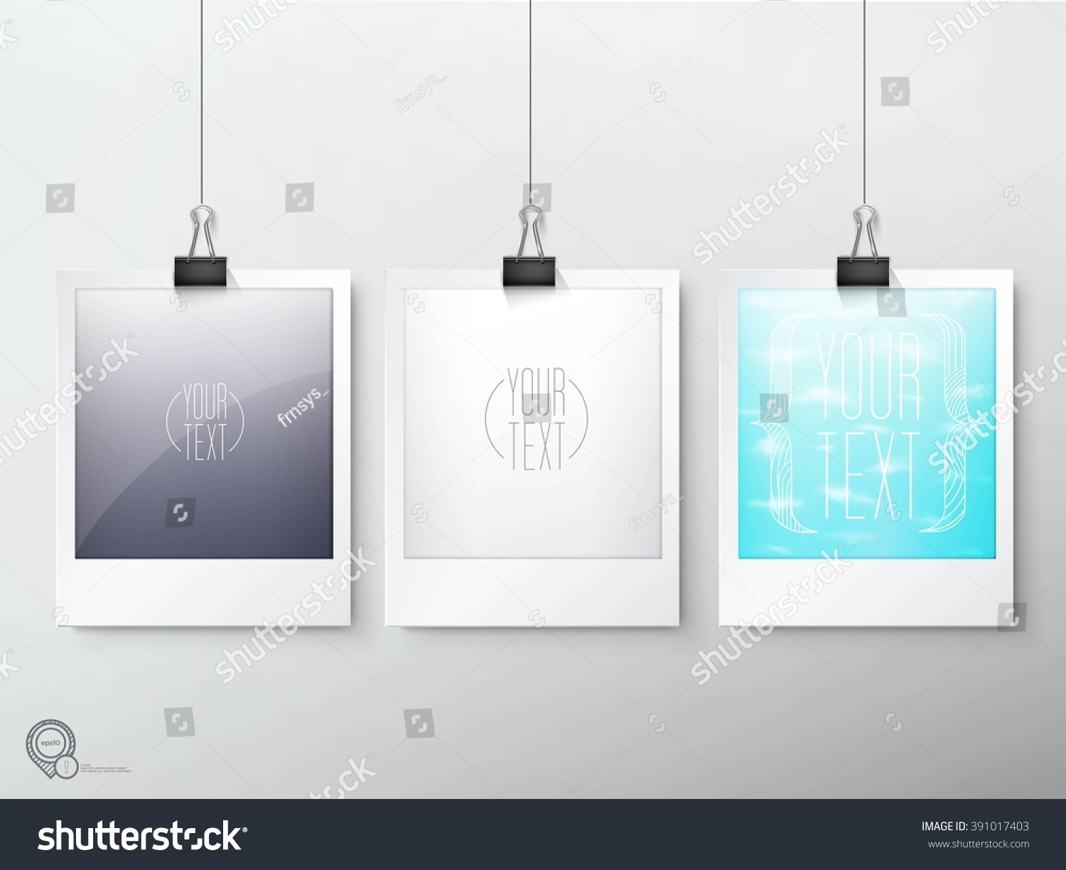 Hanging Photo Frames Composition Eps10 Vector Hanging Photo Frames Composition Eps10 Vector