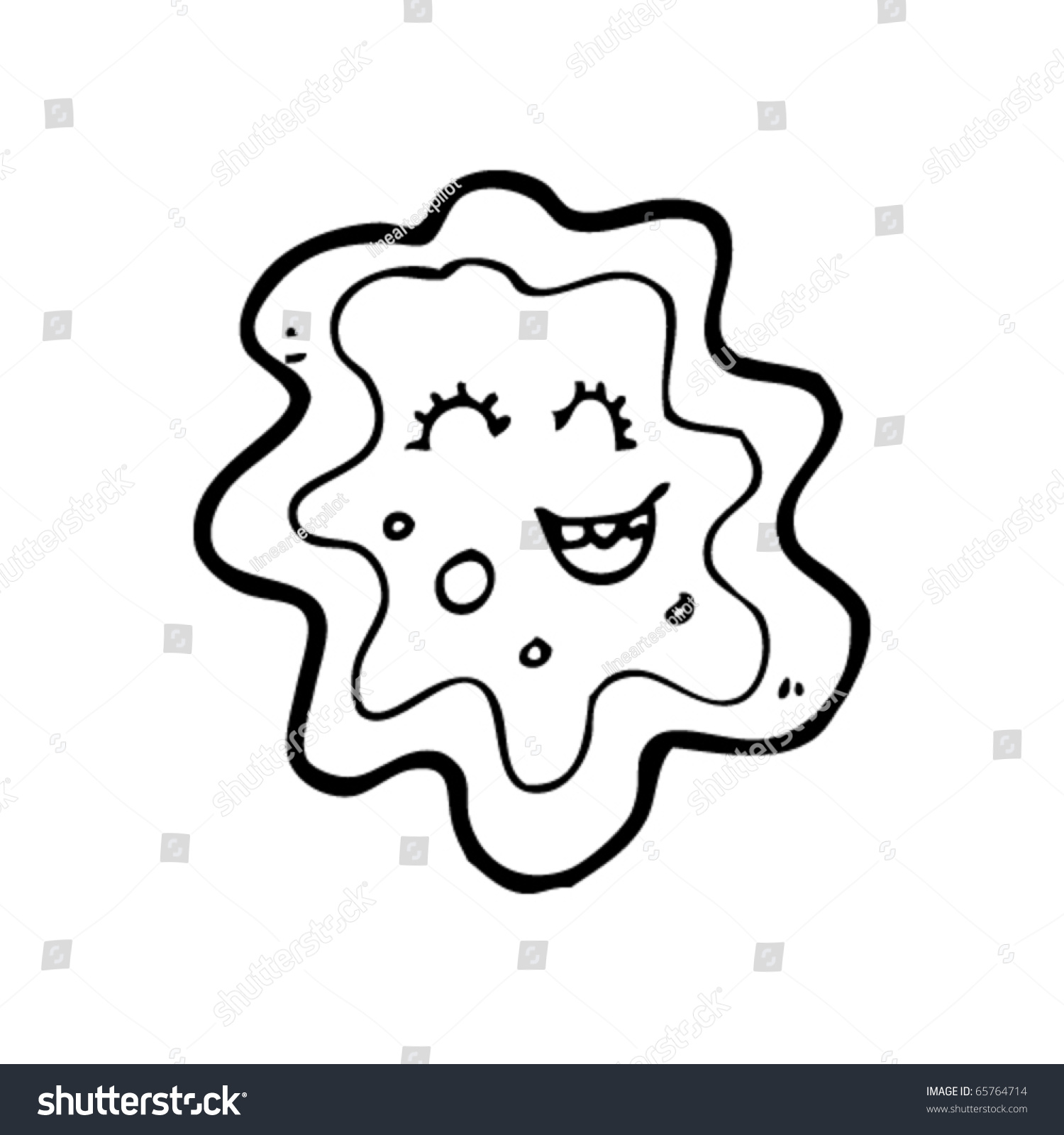 Happy Amoeba Cartoon Ilustración vectorial en stock 65764714 : Shutterstock