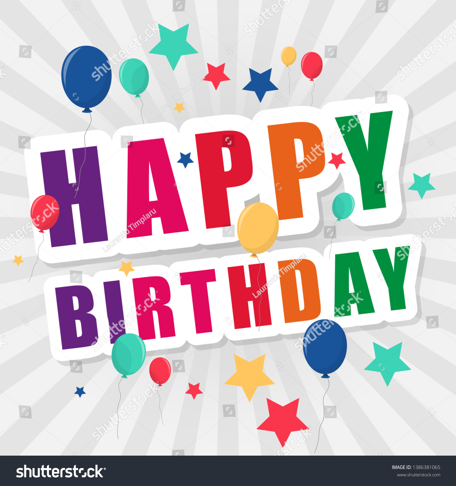 Happy Birthday Banner Vector Design Illustration Stock Vector Royalty