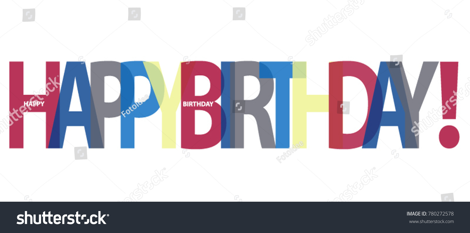 Happy Birthday Colorful Vector Background Stock Vector Royalty Free