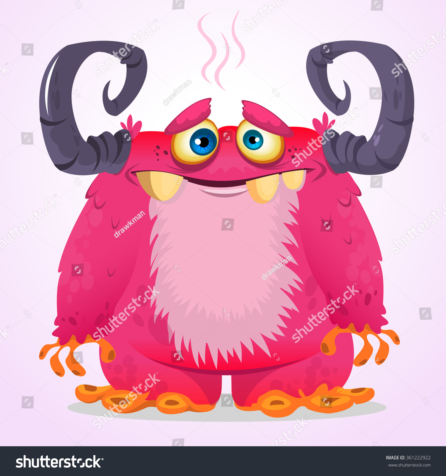 Happy Cartoon Monster Vector Character Stock Vector Royalty Free