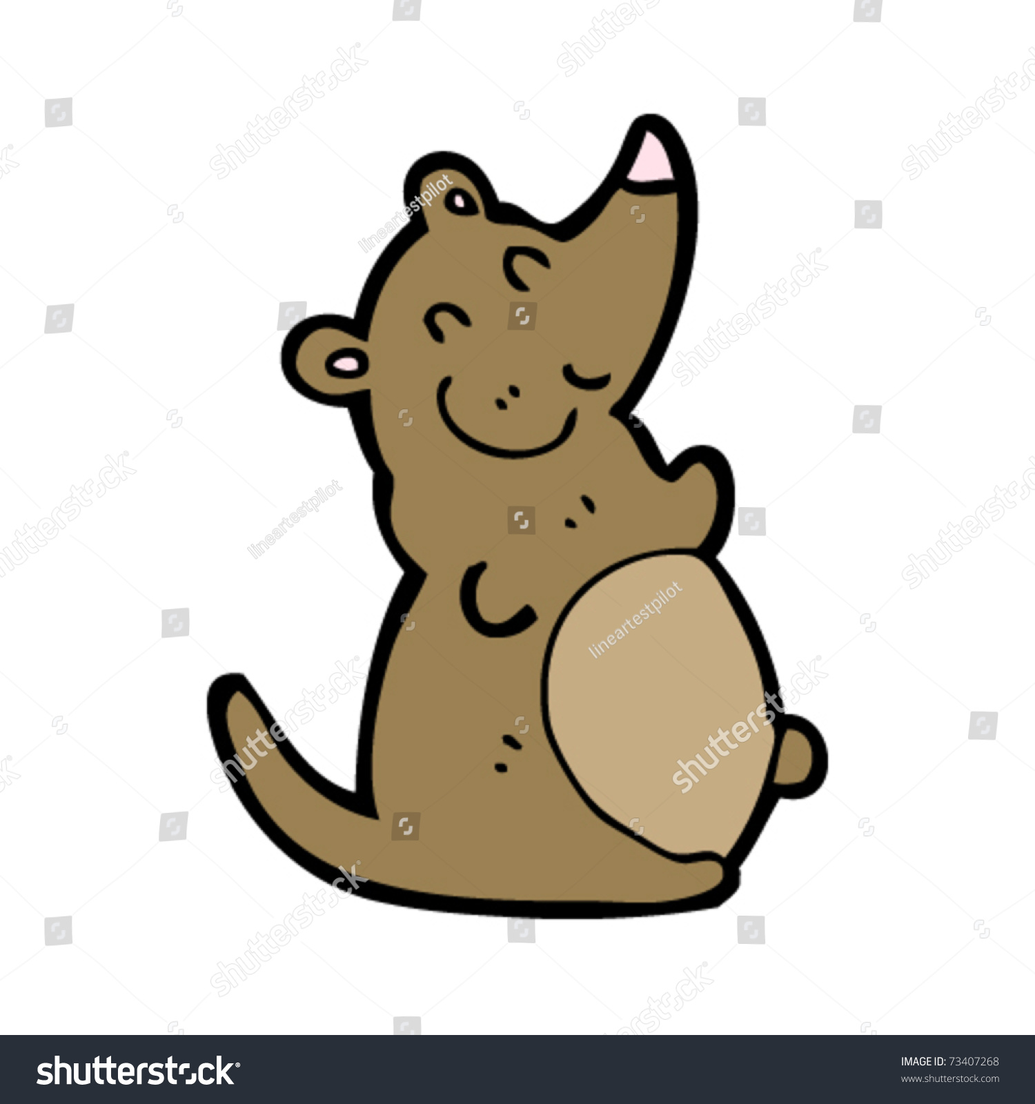 Happy Fat Rat Cartoon Stock Vector Illustration 73407268 Shutterstock