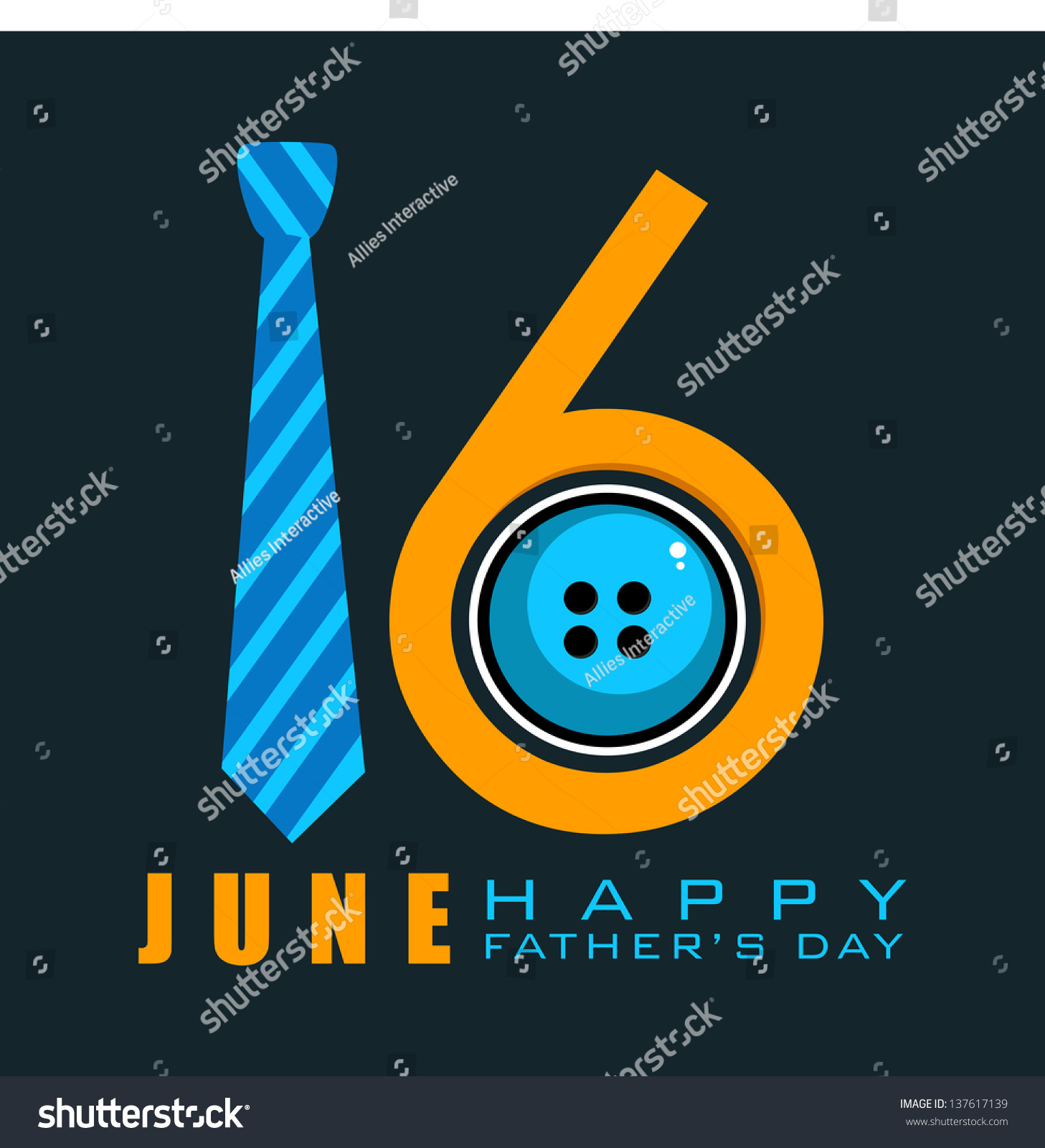 Happy Fathers Day Concept With Text 16 June Made By A Necktie And