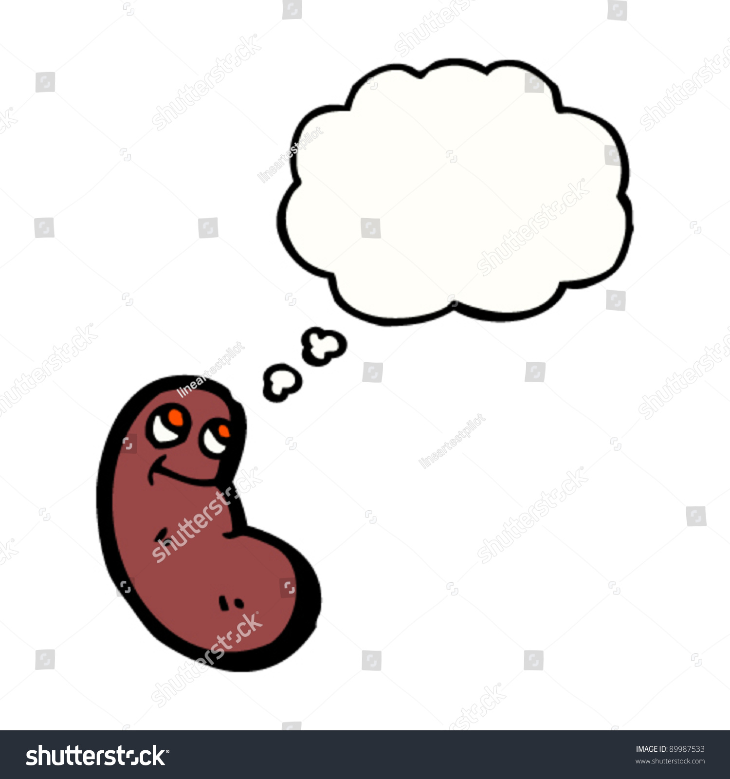 Happy Kidney Bean Cartoon Stock Vector Illustration 89987533 : Shutterstock