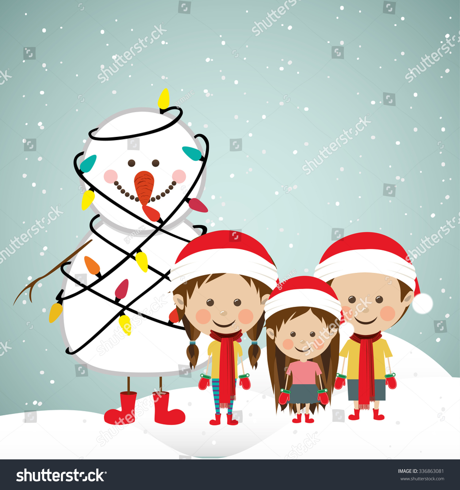 Happy Merry Christmas Design, Vector Illustration Eps10 Graphic - 336863081 : Shutterstock