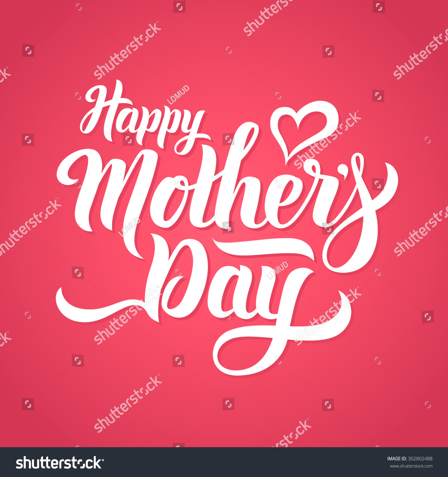 Happy Mothers Day Lettering Handmade Calligraphy Vector Illustration Mothers Day Card With