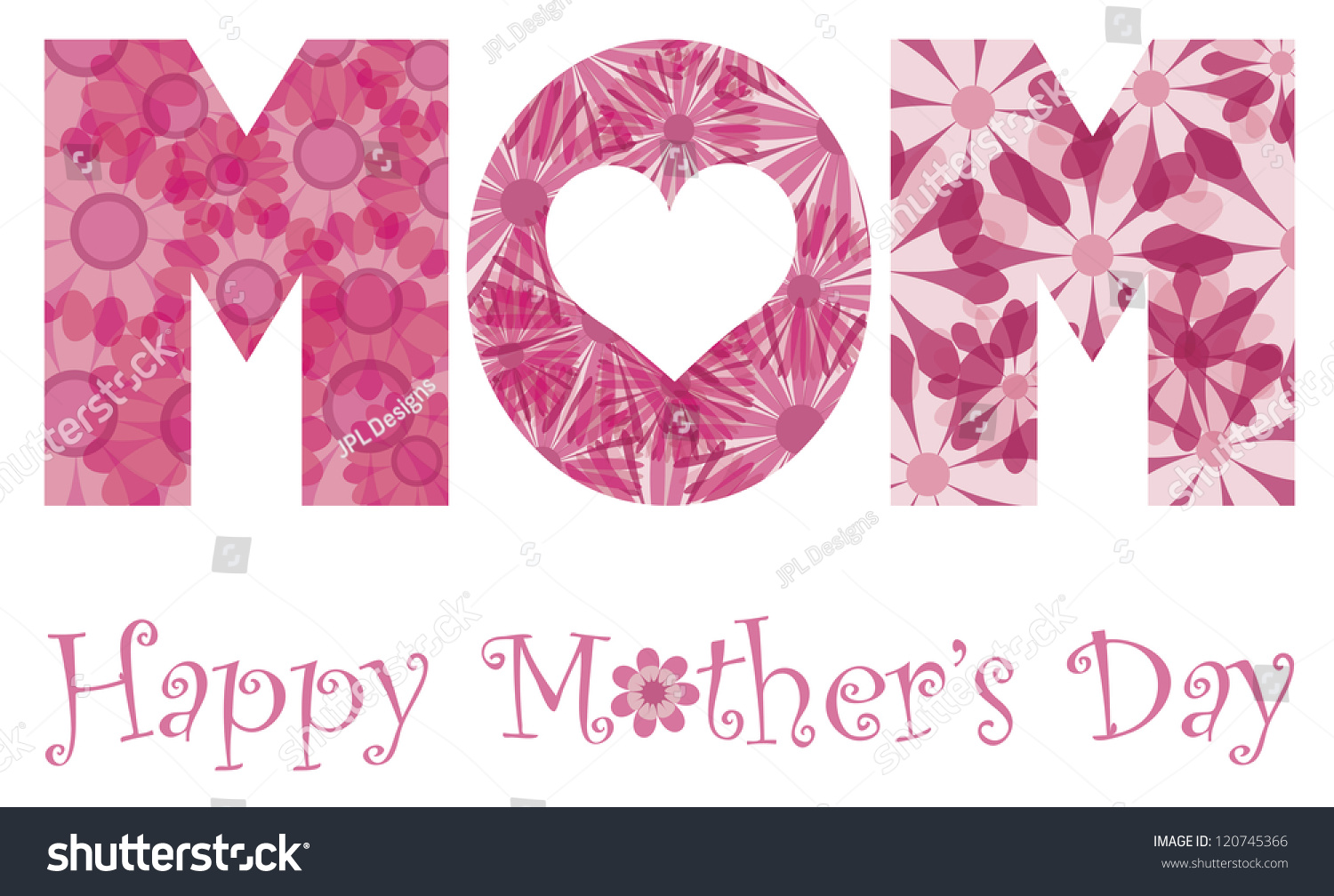 Happy Mothers Day Mom Alphabet Letters Stock Vector 120745366 Shutterstock 0876